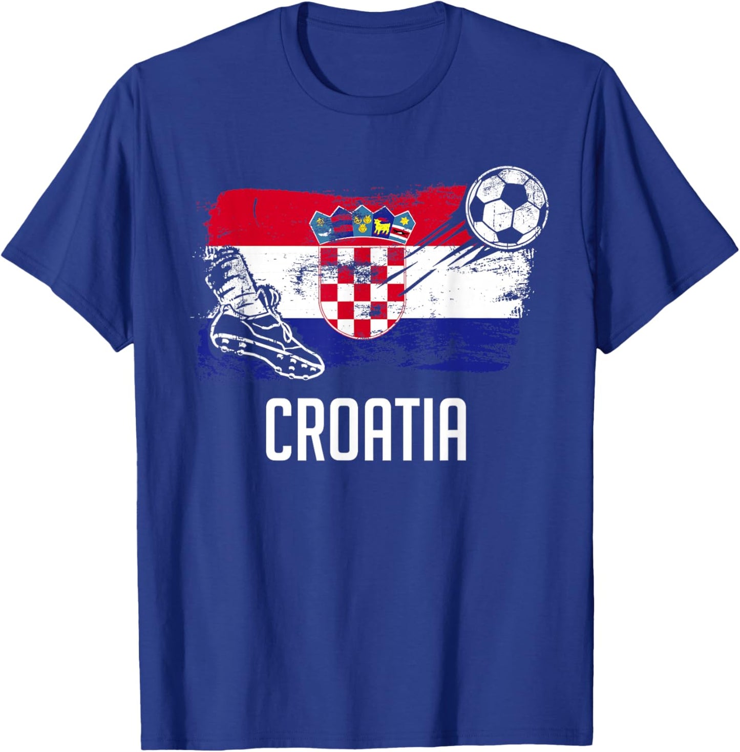 Croatia Flag Jersey Croatian Soccer Team Croatian T-Shirt - T-Shirt | Royal
