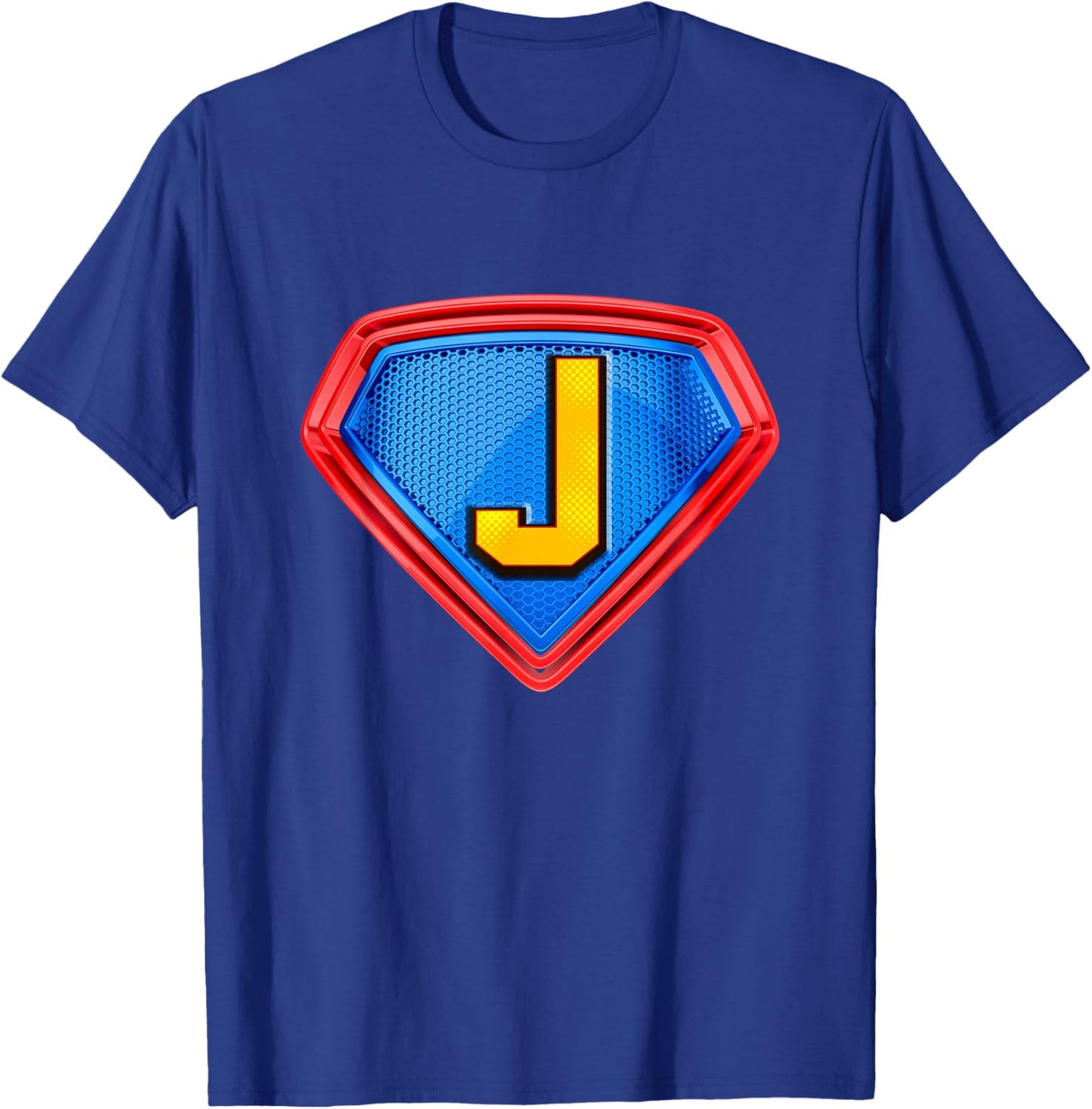 Cool Super J Alphabet Cute Initial Monogram Letter J Graphic T-Shirt - T-Shirt | Royal
