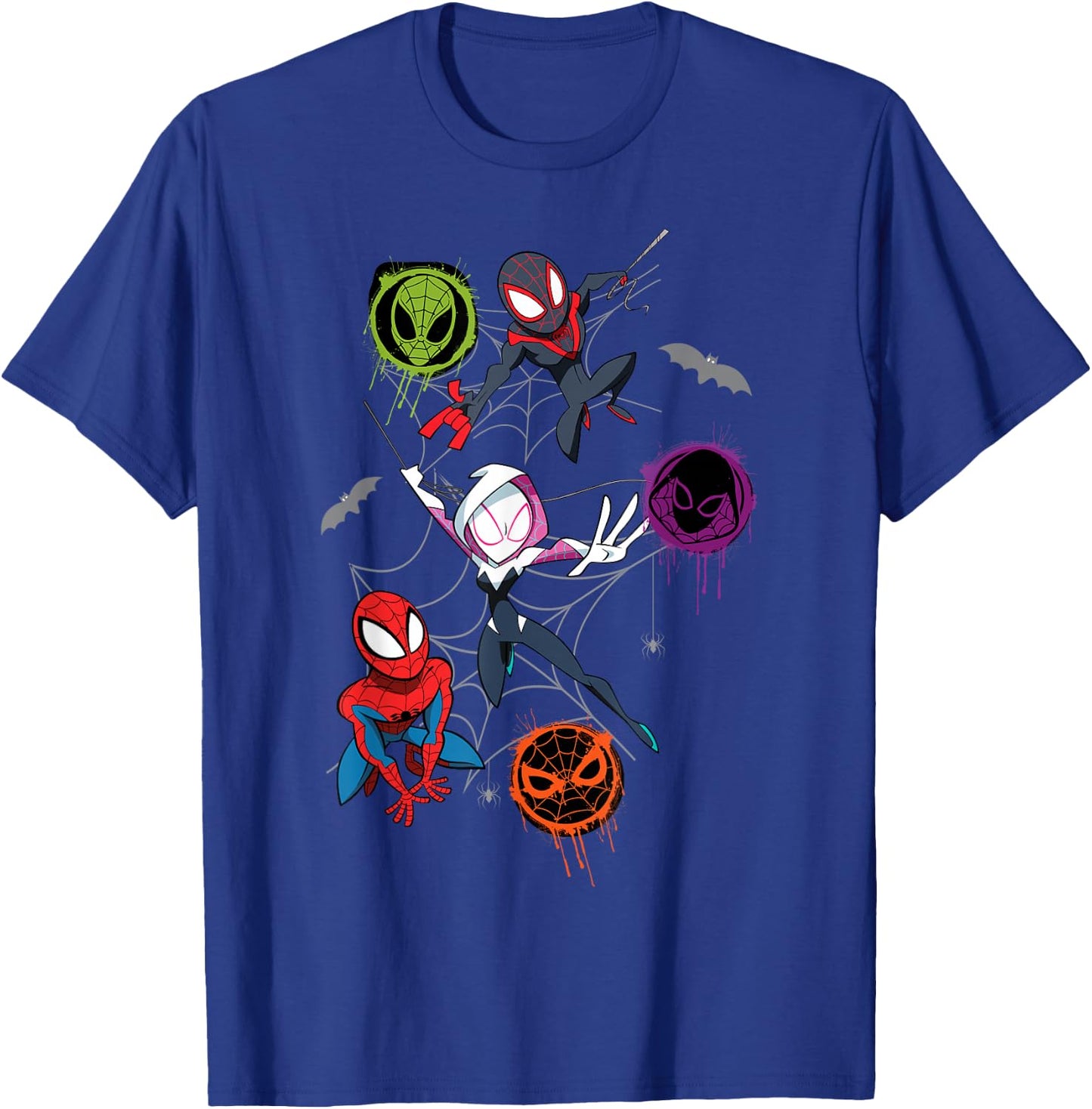 Marvel Spider-Man and Spider-Verse Pals Halloween Adventure Small T-Shirt - T-Shirt | Royal