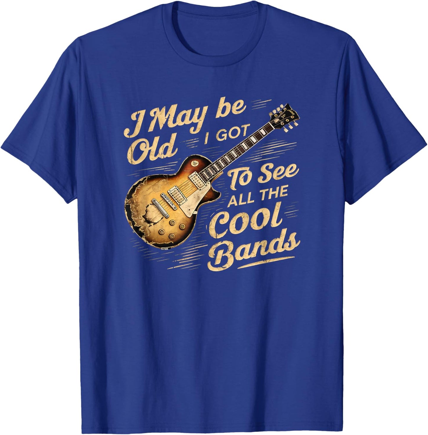 Cool Bands Quote Men Vintage Retro Music Lover Design T-Shirt - T-Shirt | Royal