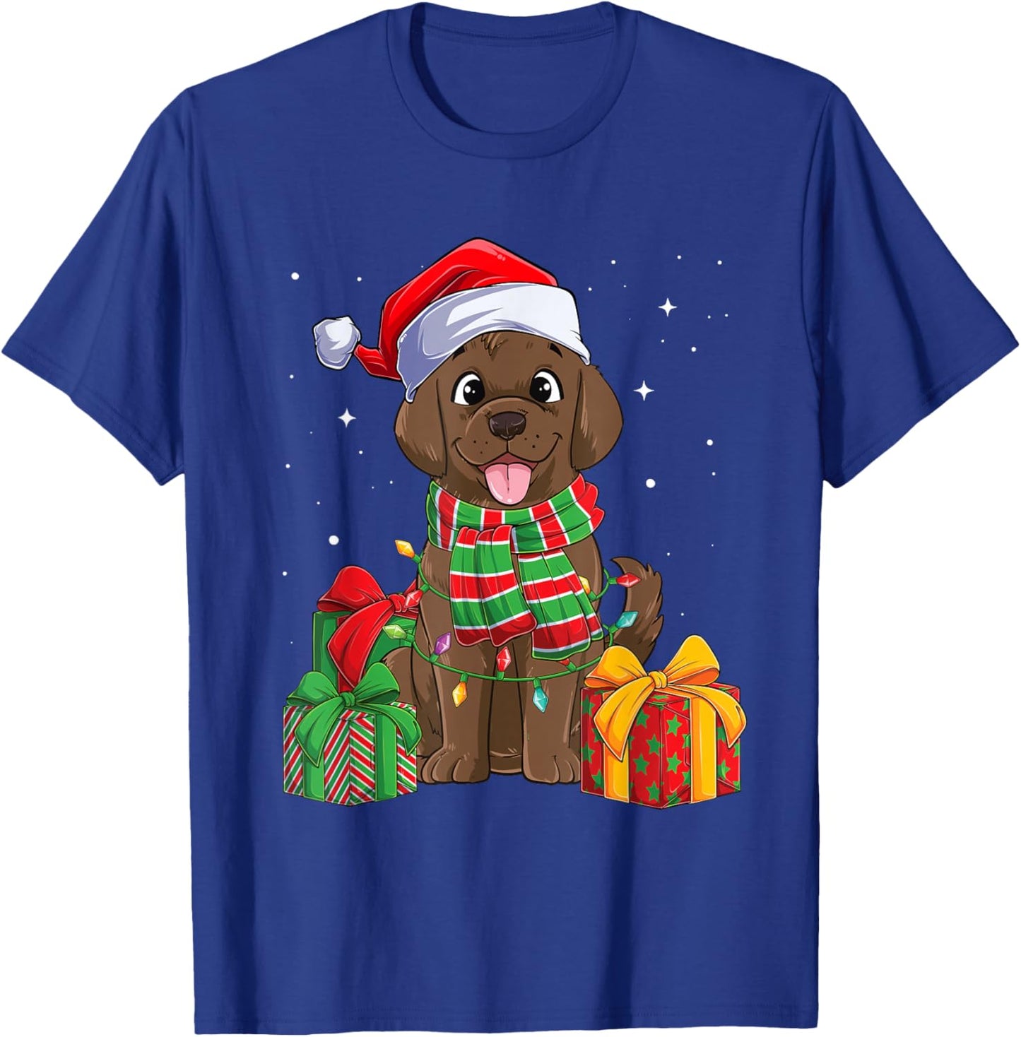 Chocolate Labrador Retriever Christmas Xmas Lab Dog Lover T-Shirt - T-Shirt | Royal