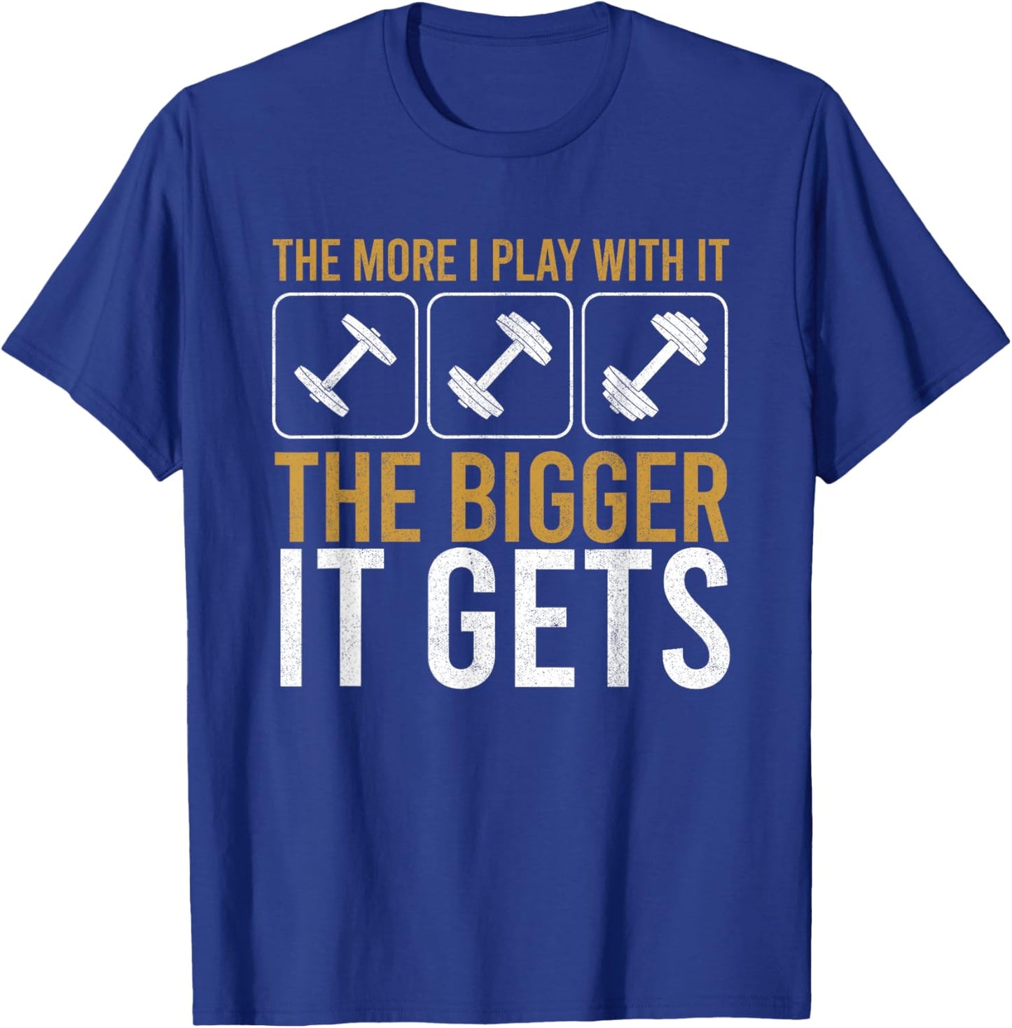 Muscles Get Bigger Bodybuilding Gym Workout Weightlifting T-Shirt - T-Shirt | Royal