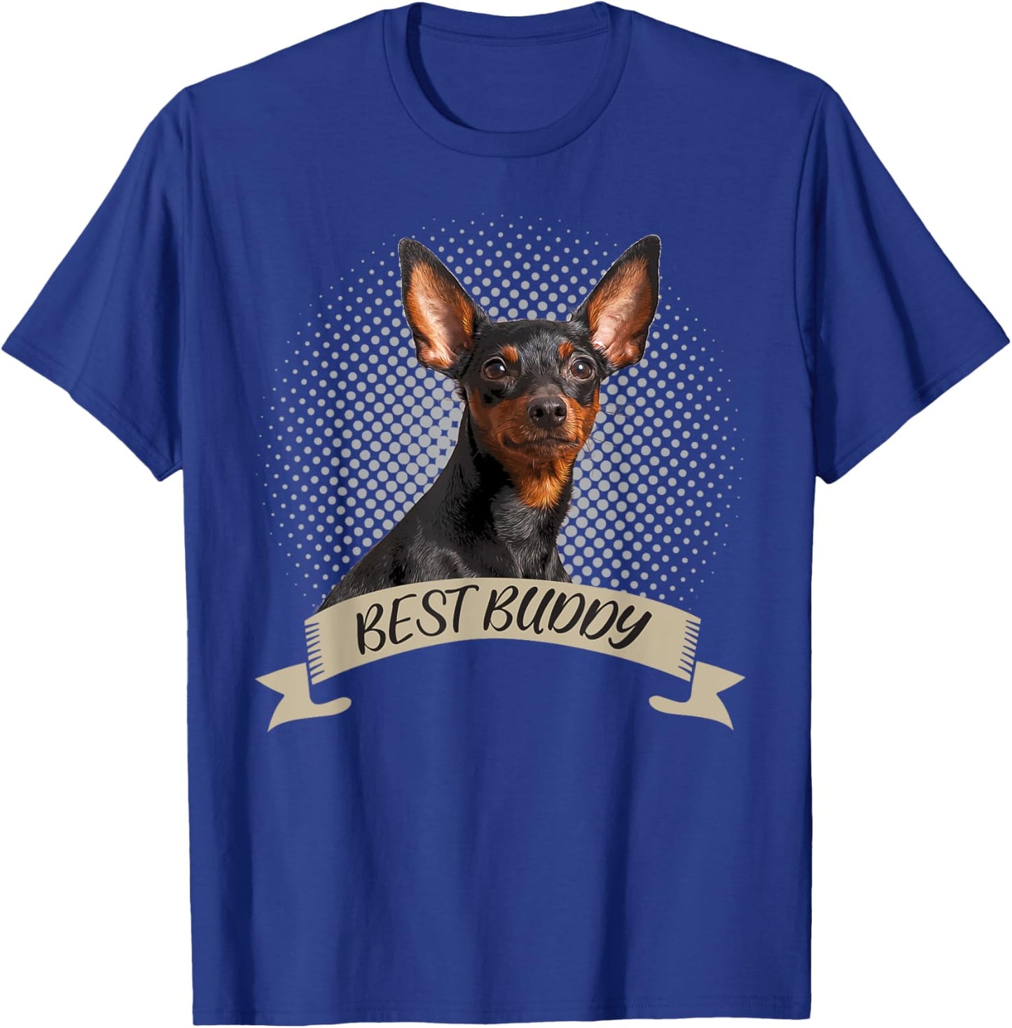 Miniature Pinscher Best Buddy Pet Portrait T-Shirt - T-Shirt | Royal