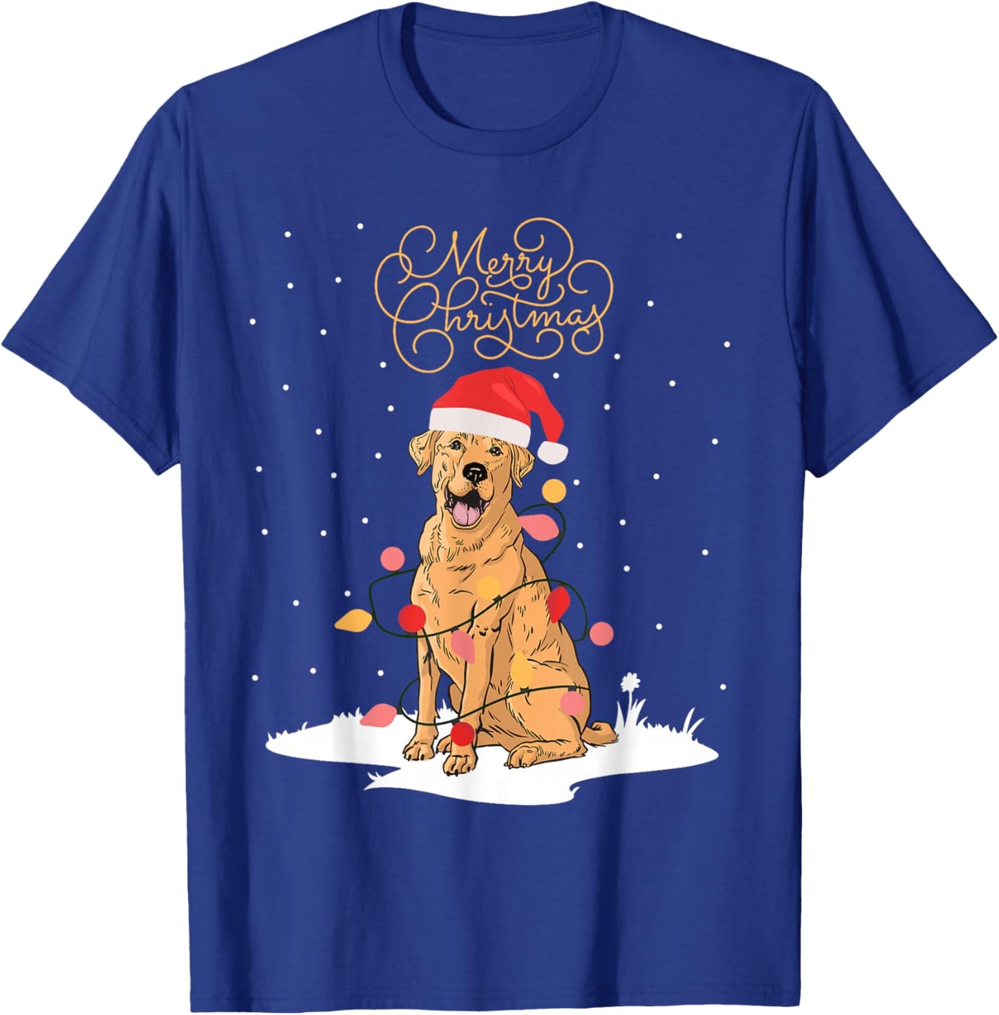 Labrador Retriever Merry Christmas Lab Xmas Labbi Christmas T-Shirt - T-Shirt | Royal