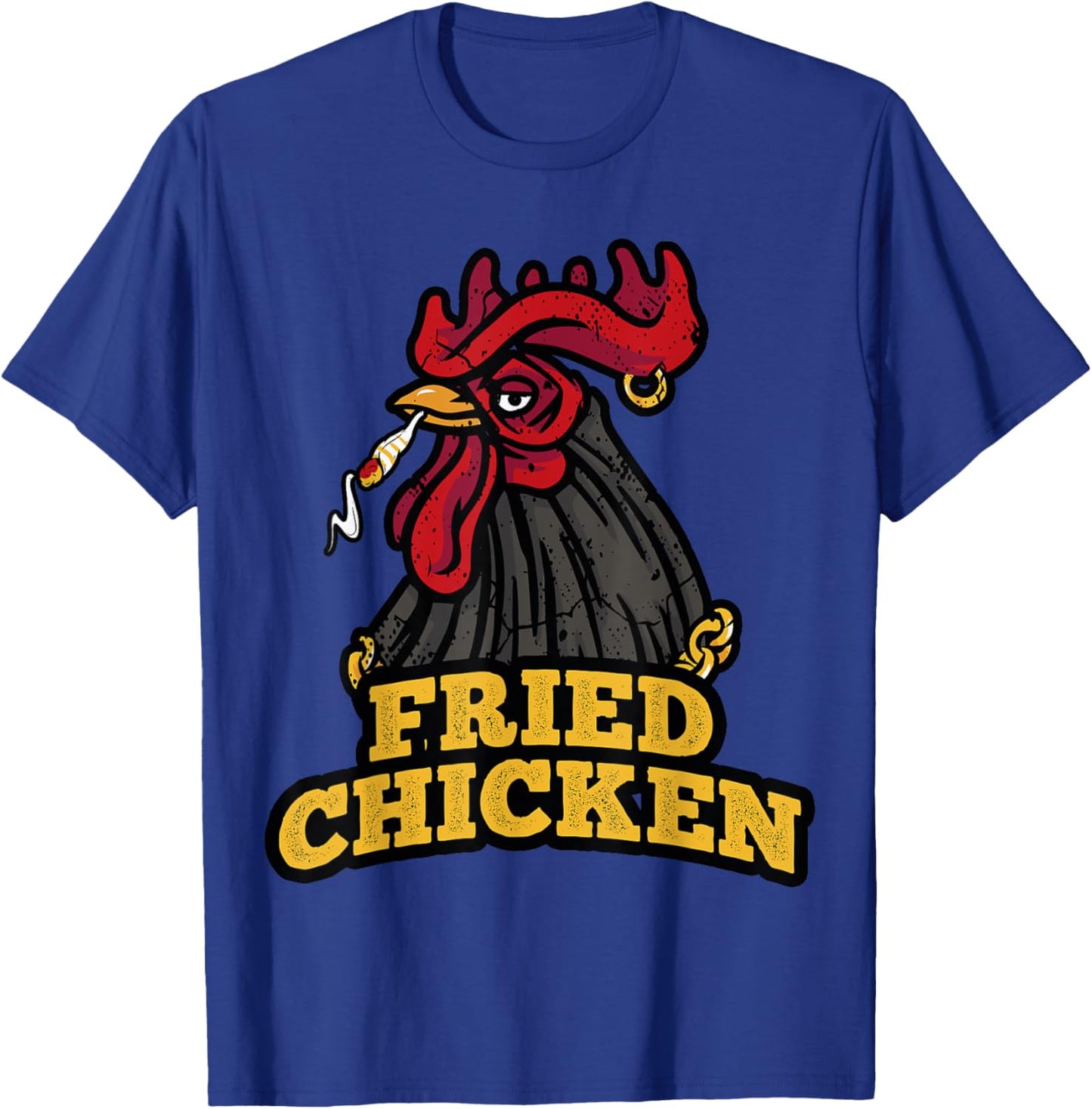 Marijuana Funny Stoner Weed Cannabis - Fried Chicken T-Shirt - T-Shirt | Royal