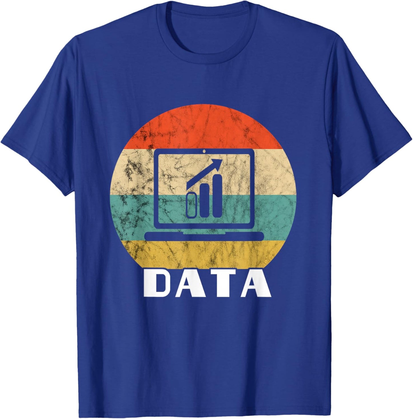 Data Analyst Retro Vintage Digital Data Analysis Software T-Shirt - T-Shirt | Royal