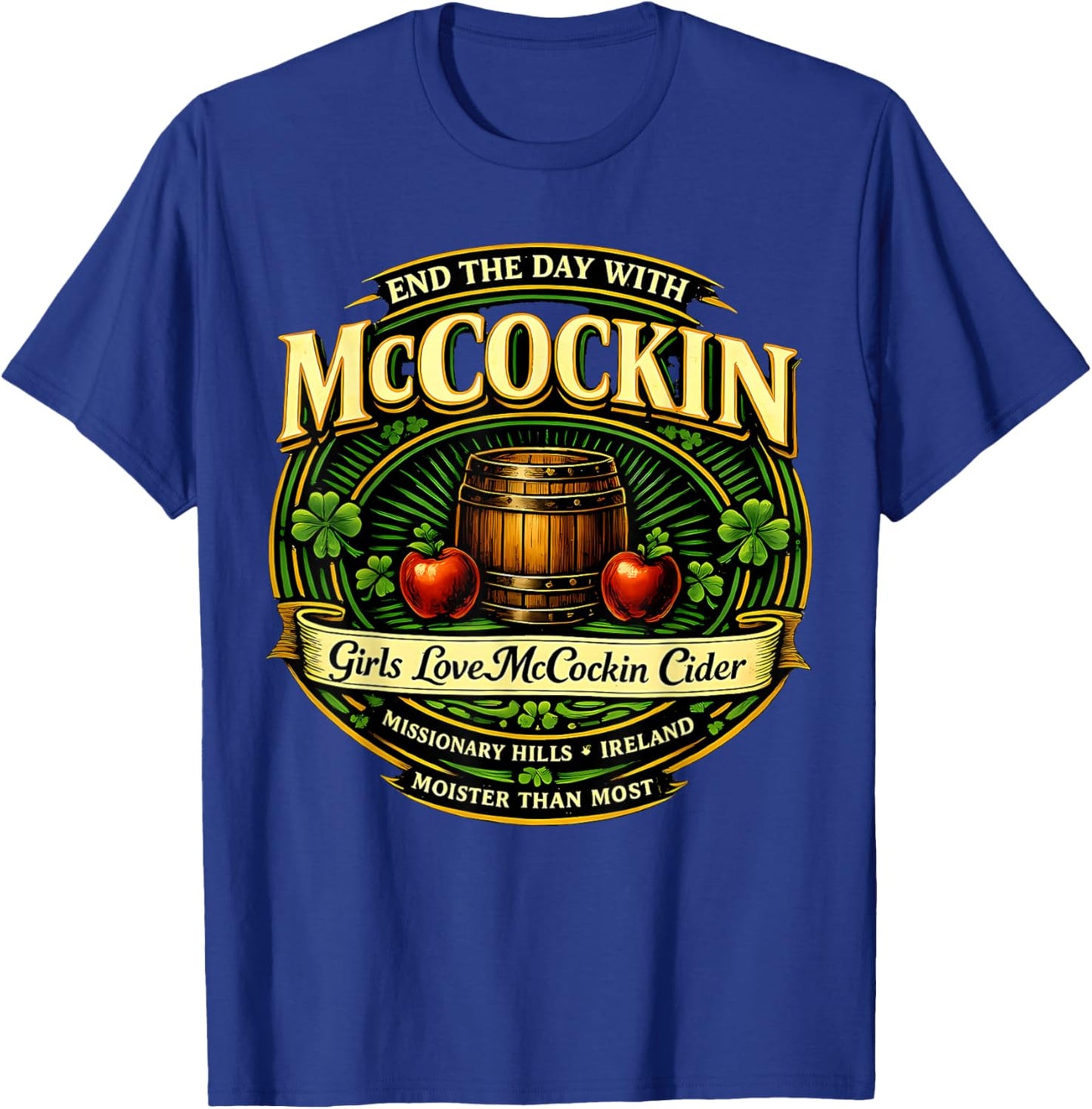 Vintage McCocking Cider Men Women T-Shirt - T-Shirt | Royal