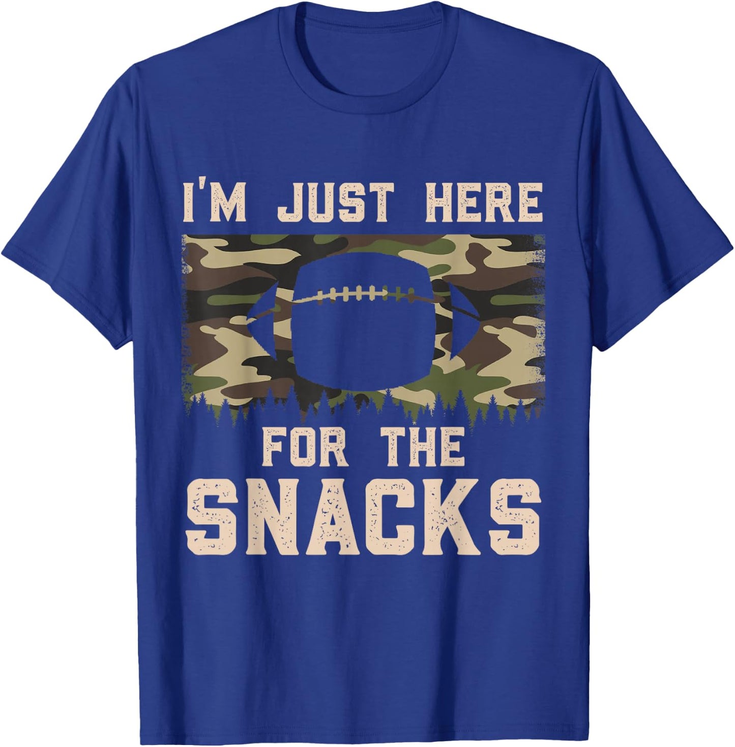Football Camouflage Gift College Team Coach Camo T-Shirt - T-Shirt | Royal