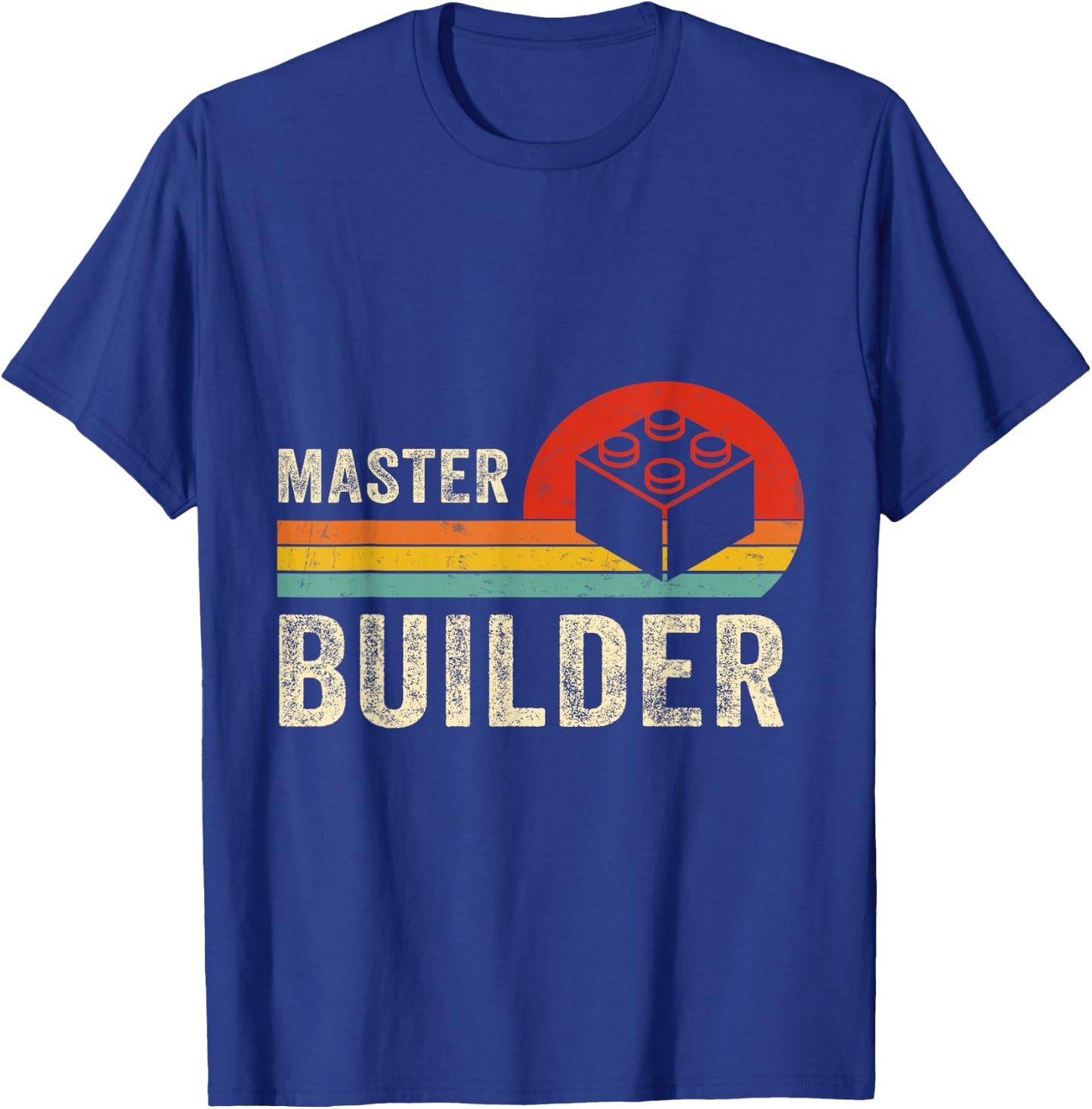Master Builder Funny Building Blocks for Kids and Adults T-Shirt - T-Shirt | Royal