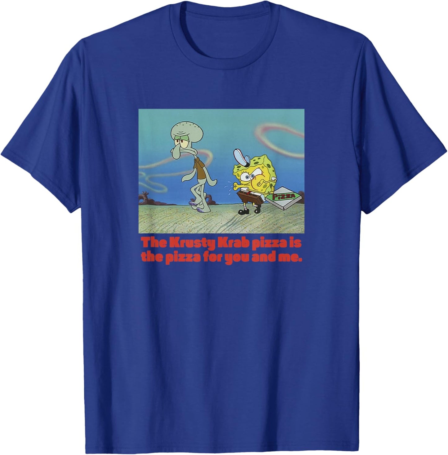 Spongebob Squarepants Spongebob Squidward Pizza T-Shirt - T-Shirt | Royal