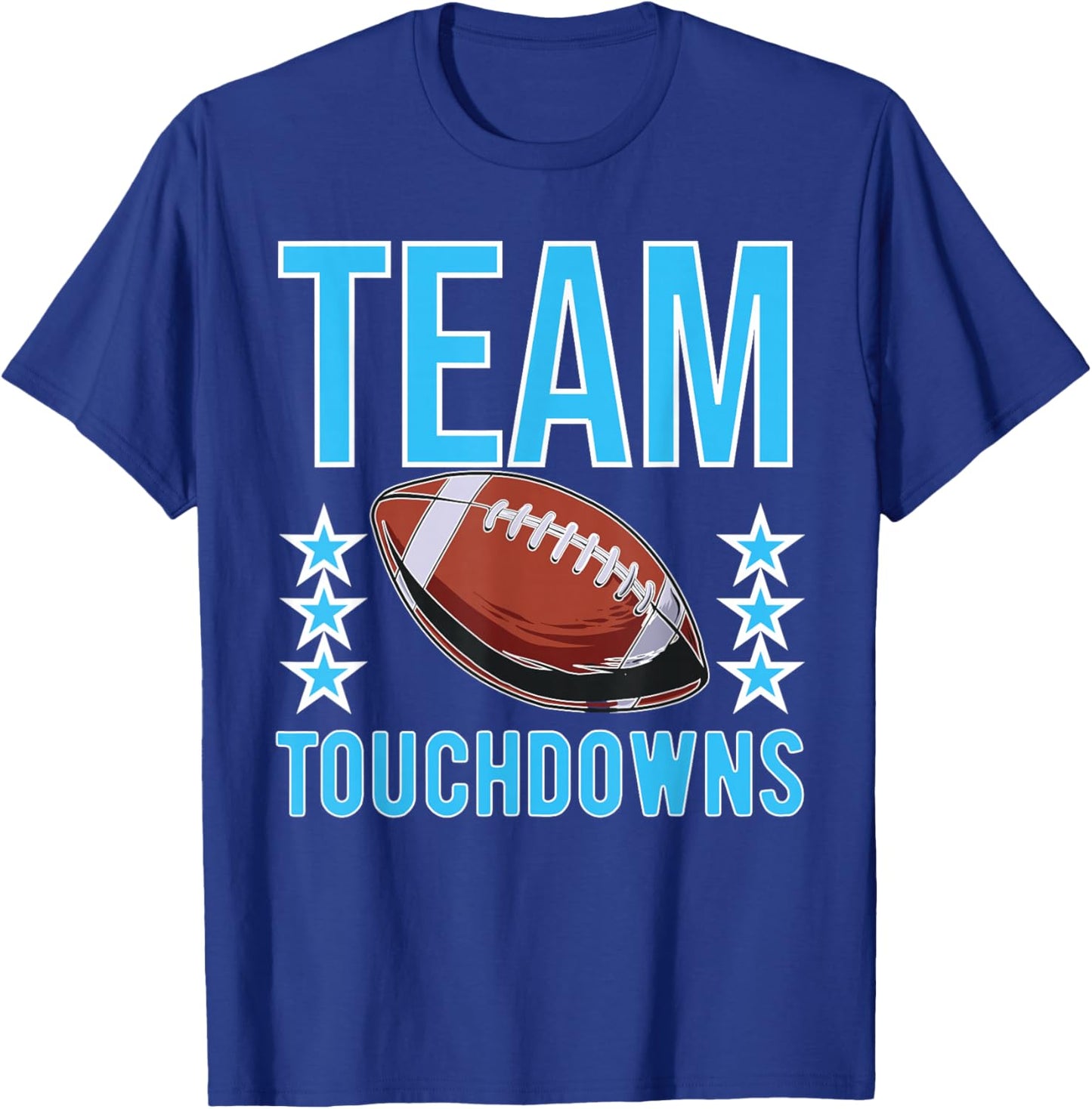 Cute Team Touchdowns gender reveal for mom and dad T-Shirt - T-Shirt | Royal