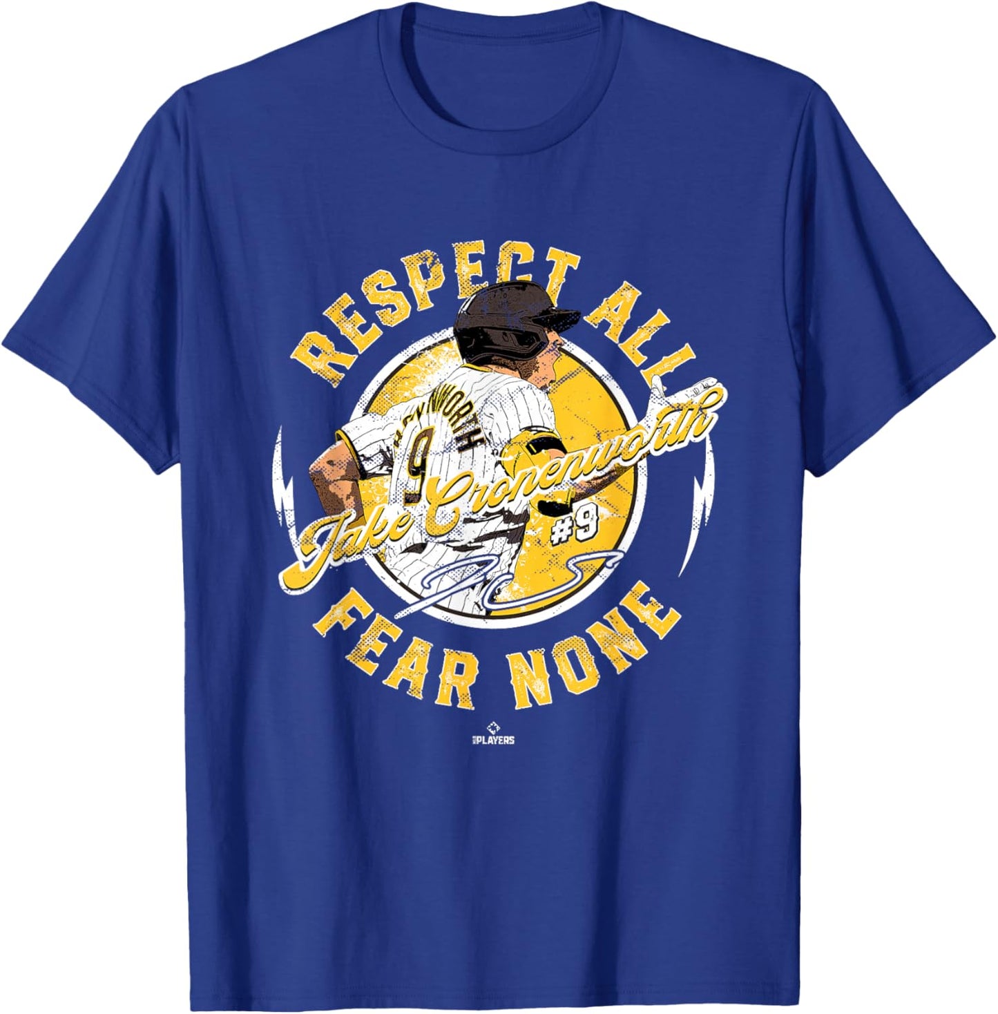 Respect All Fear None Jake Cronenworth San Diego MLBPA T-Shirt - T-Shirt | Royal
