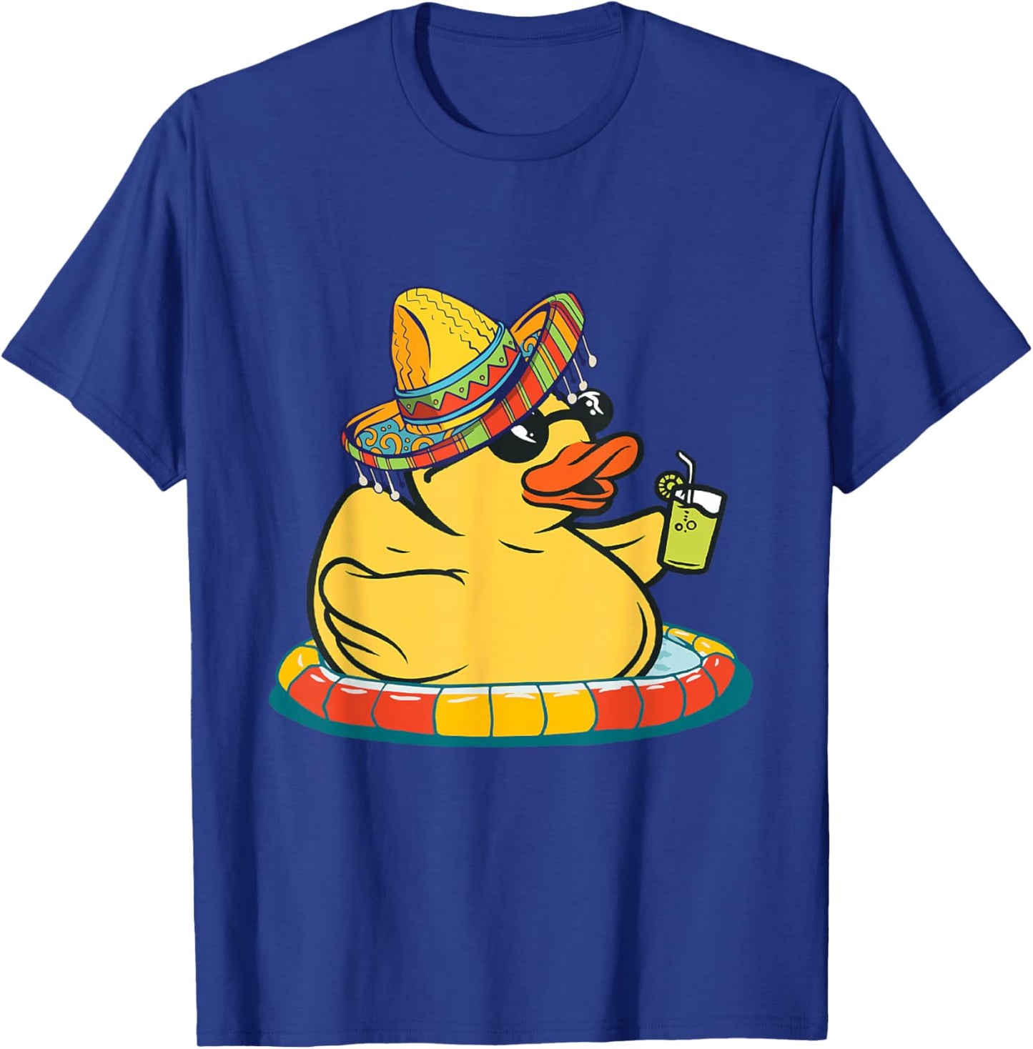Rubber Duck Mexicano Duckling Sombrero Yellow Rubber Ducks T-Shirt - T-Shirt | Royal