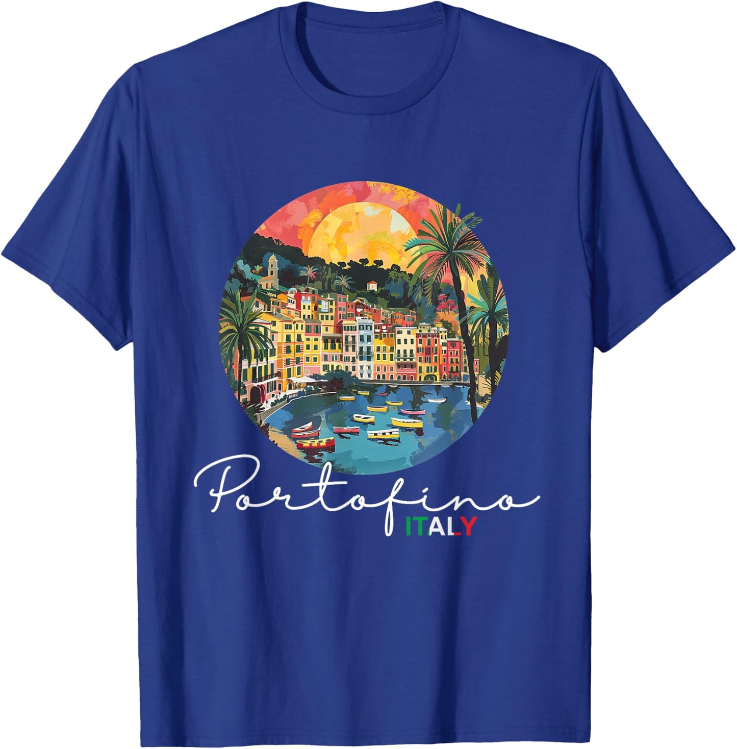 Italy Portofino Painting Souvenir / Portofino T-Shirt - T-Shirt | Royal