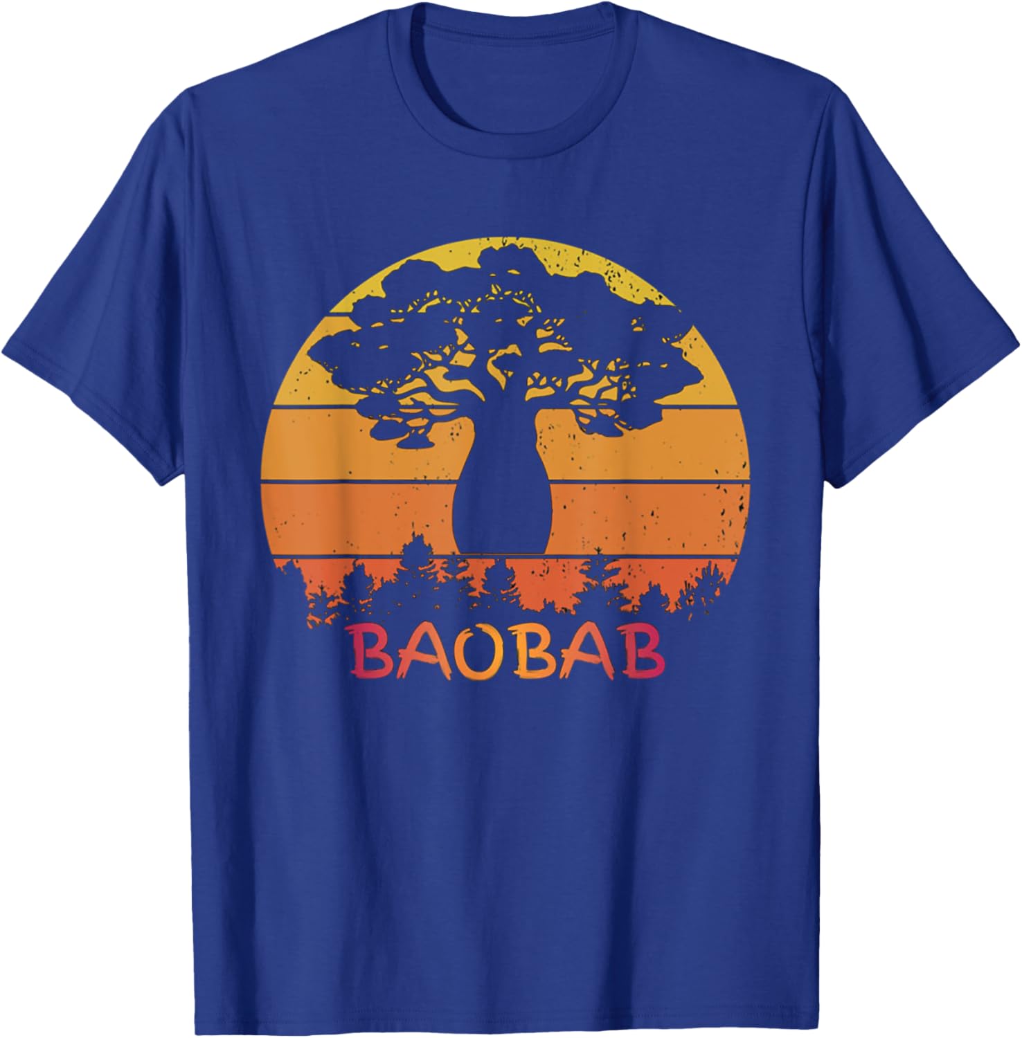 BaoBab Tree Love Nature Vintage Retro Style Funny T-Shirt - T-Shirt | Royal