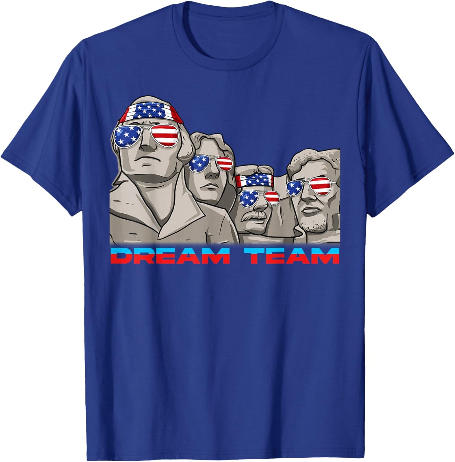 Mount Rushmore 4th of July Funny Patriotic Presidents Team T-Shirt - T-Shirt | Royal