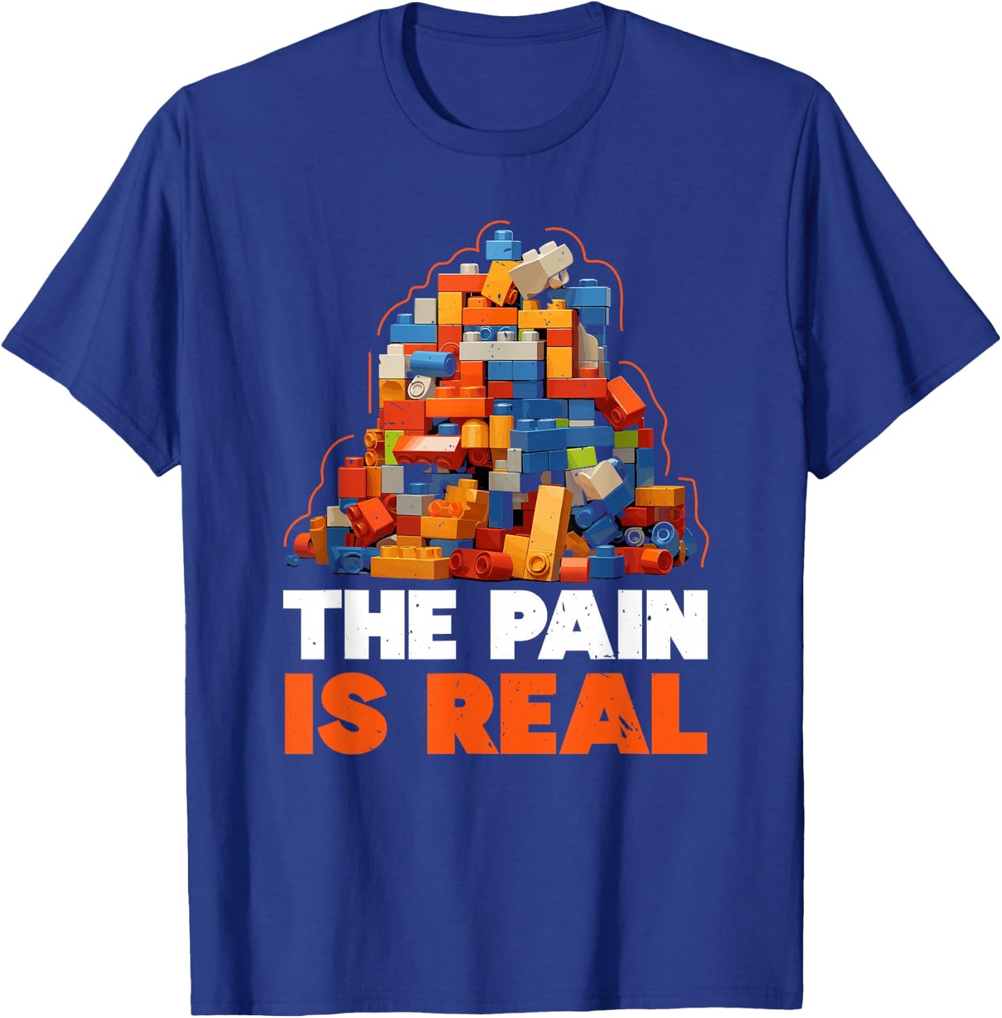 Master Builder Bricks Blocks Play Toys T-Shirt - T-Shirt | Royal
