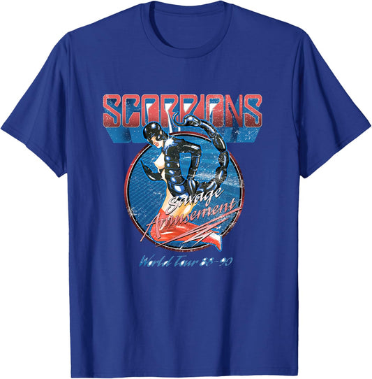 Official Scorpions Savage Amusement World Tour T-Shirt - T-Shirt | Royal