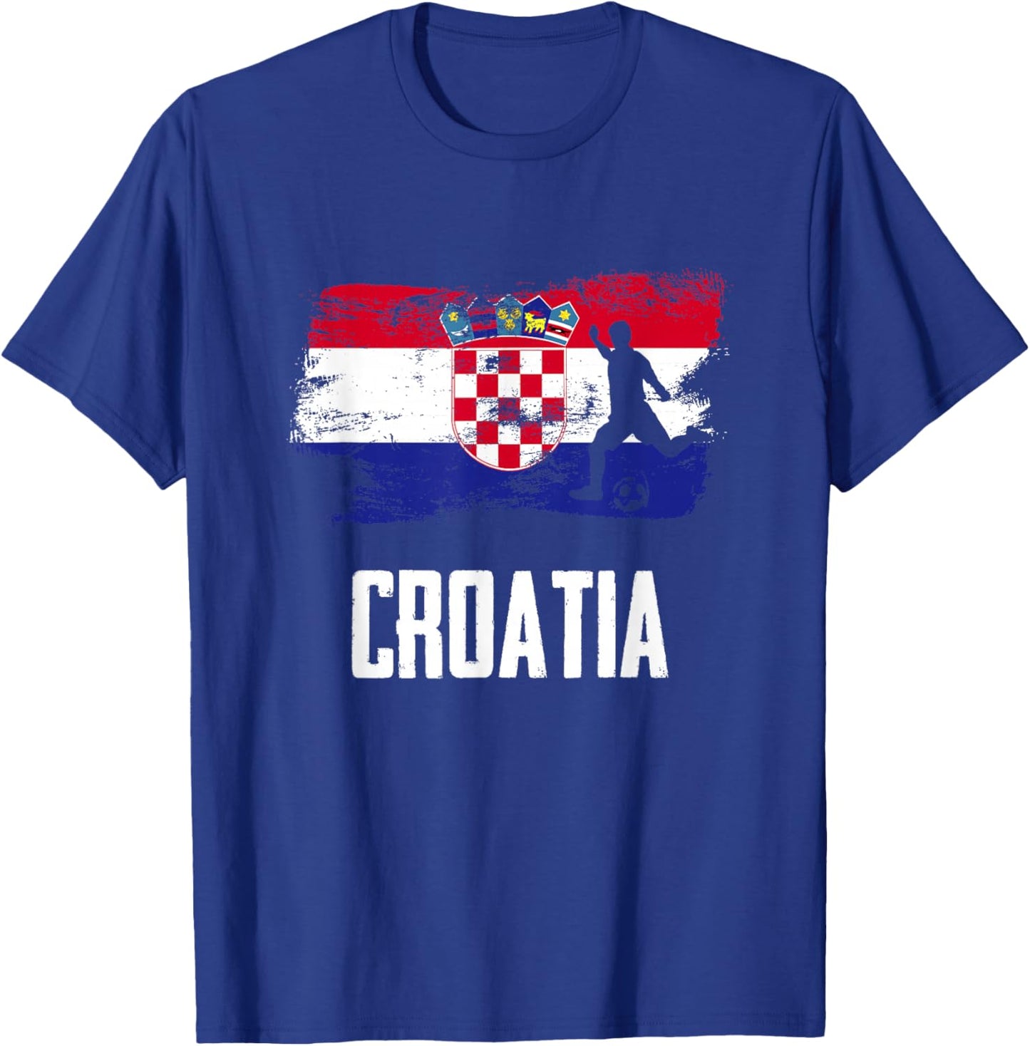 Croatia Flag Jersey Croatian Soccer Team Croatian T-Shirt - T-Shirt | Royal