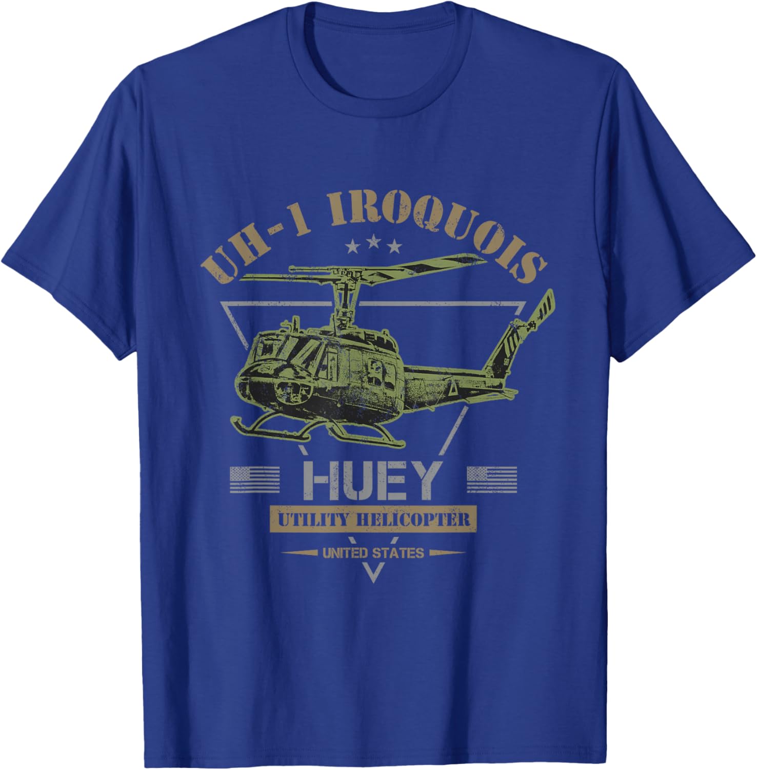 UH-1 Iroquois "Huey" Helicopter T-Shirt - T-Shirt | Royal