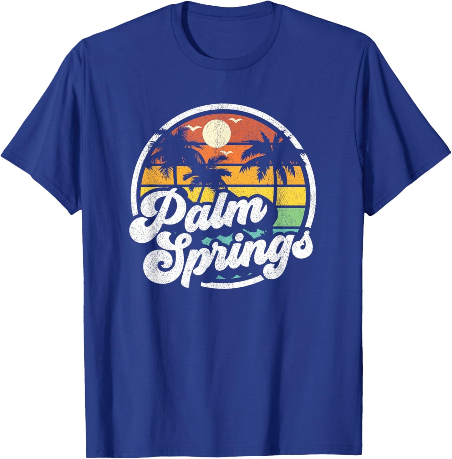Palm Springs California Beach Retro Vintage Vacation Gift Women Girls Kids T-Shirt - T-Shirt | Royal