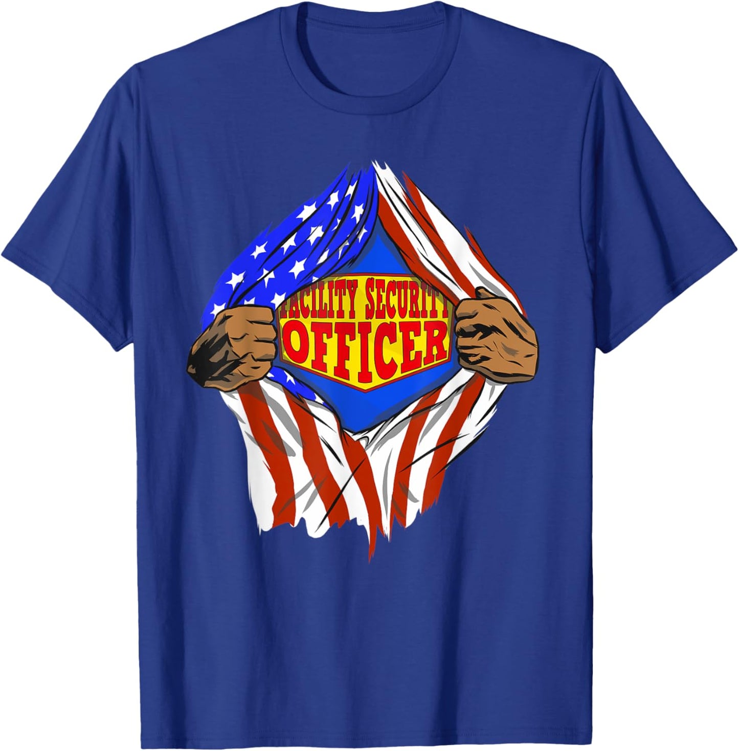 Funny Super Facility Security Officer Hero Job T-Shirt - T-Shirt | Royal