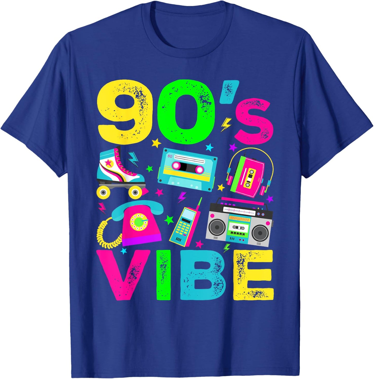 90s Vibe 1990s Vintage Style Nineties Retro Party T-Shirt - T-Shirt | Royal