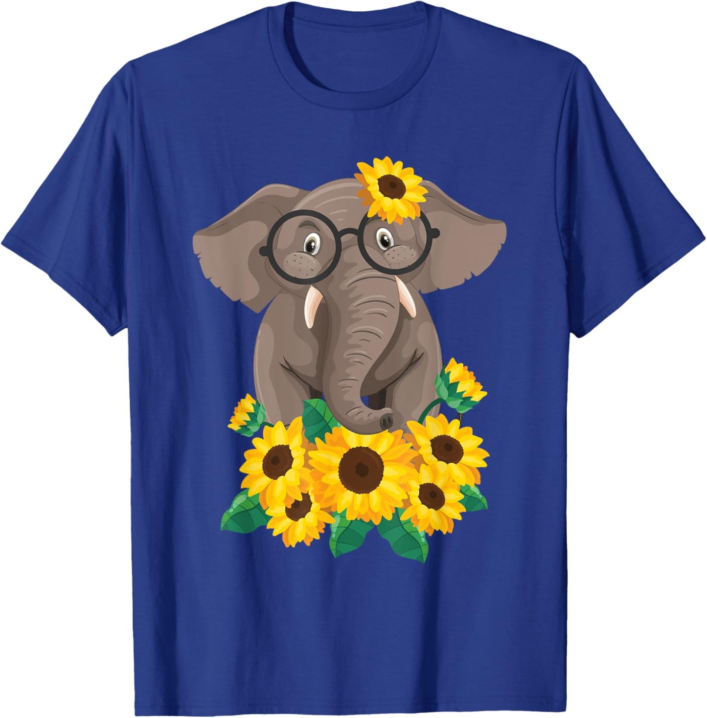 Elephant Sunflower - Zookeeper Zoologist Animal Whisperer T-Shirt - T-Shirt | Royal