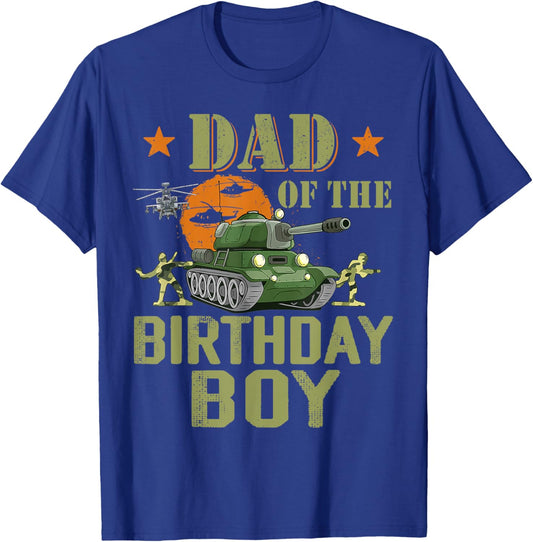 Dad Of The Birthday Boy Army Party Birthday Family T-Shirt - T-Shirt | Royal