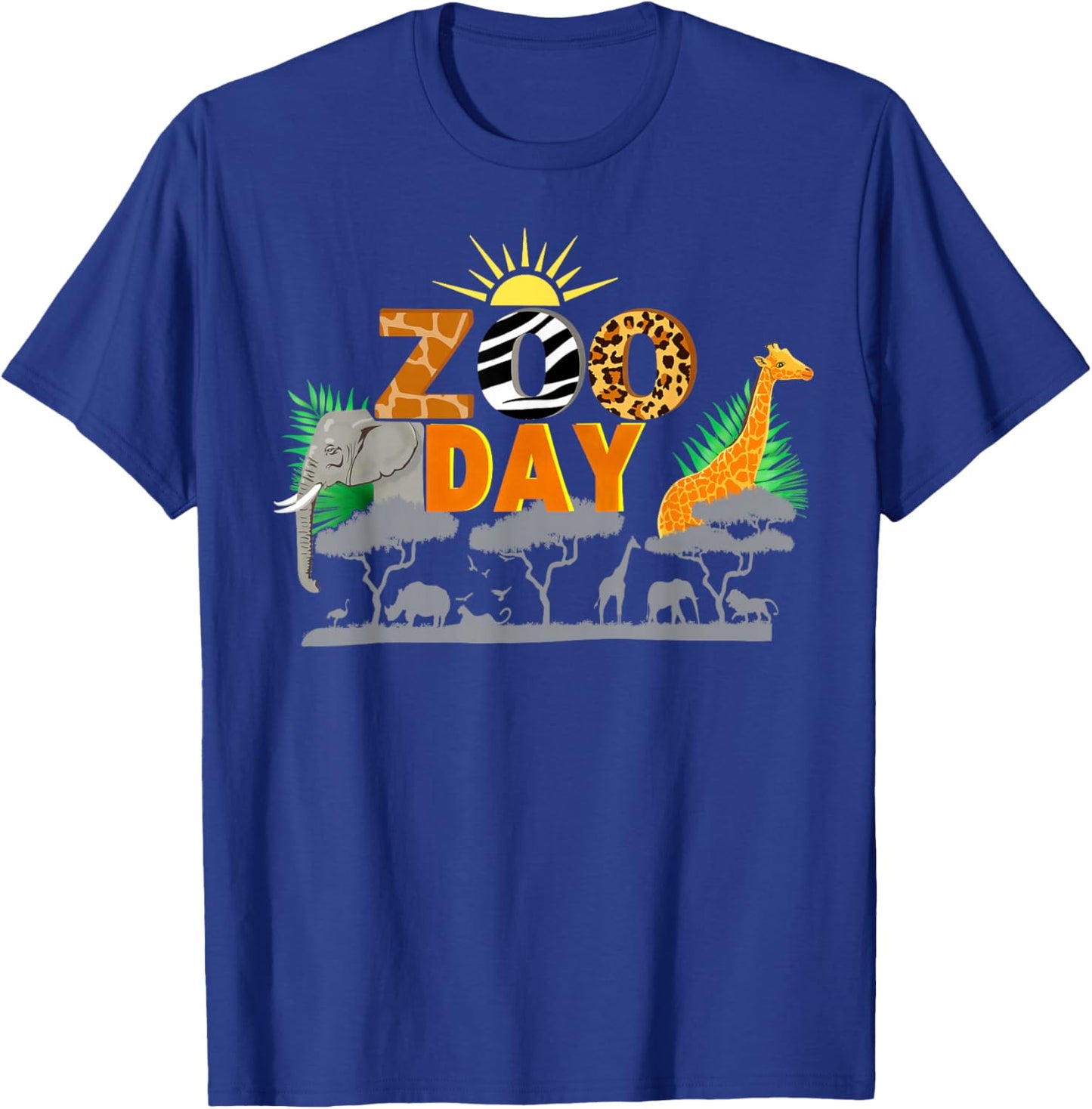 Fun Zoo day cute animals school field trip safari T-Shirt - T-Shirt | Royal