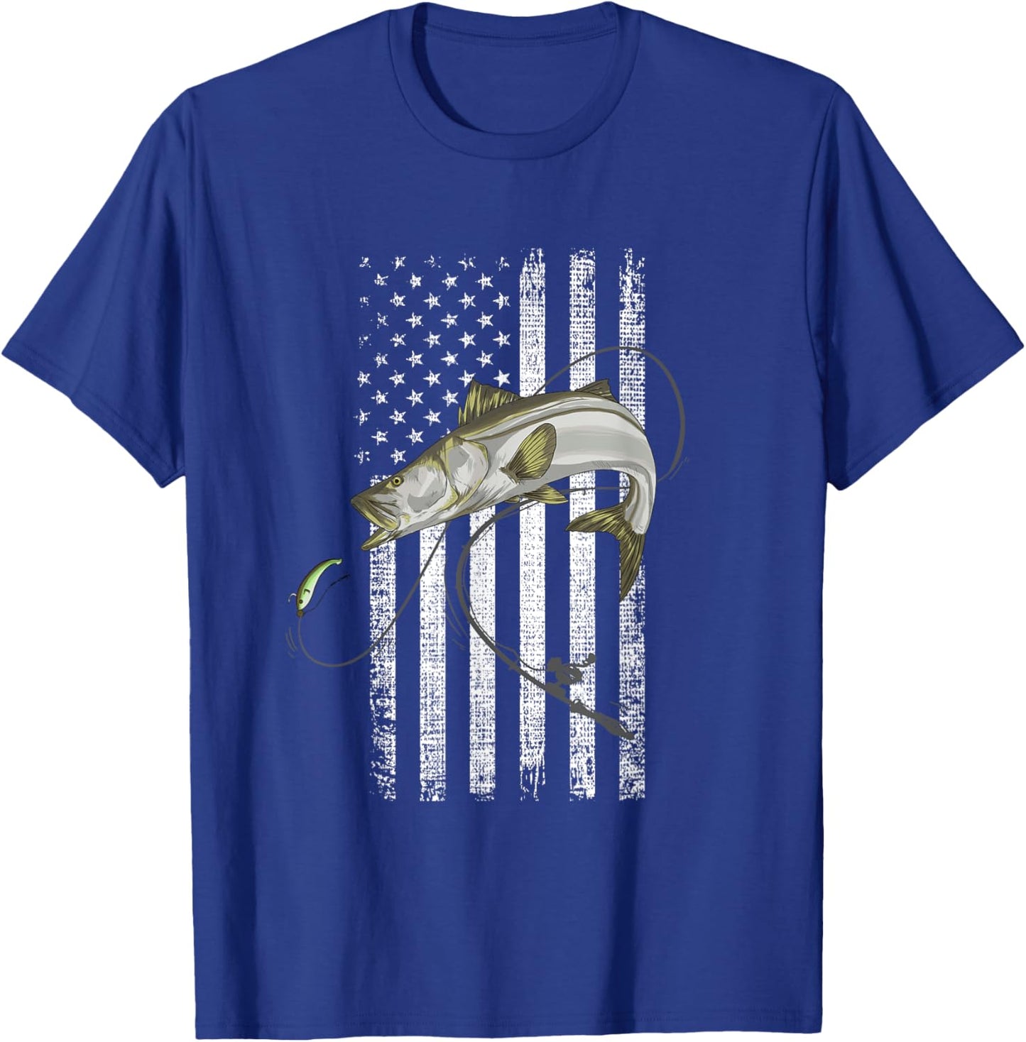 Snook fishing lure Robalo Sergeant Fish Linesider Soapfish T-Shirt - T-Shirt | Royal