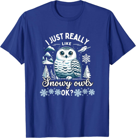 Snowy Owl Lover Snowy Owls T-Shirt - T-Shirt | Royal
