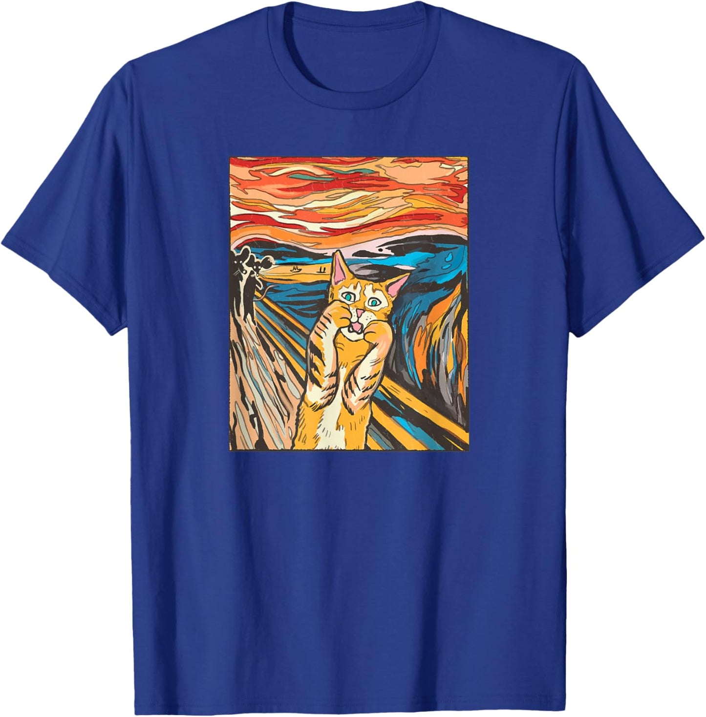 The Scream Painting a Funny Parody of Edvard Munch's T-Shirt - T-Shirt | Royal