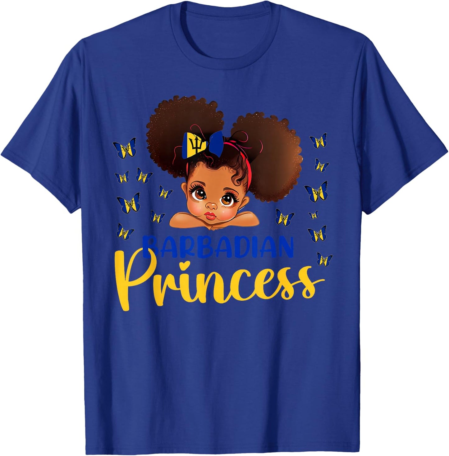 Barbadian Princess Barbados for Black Girls Kids T-Shirt - T-Shirt | Royal