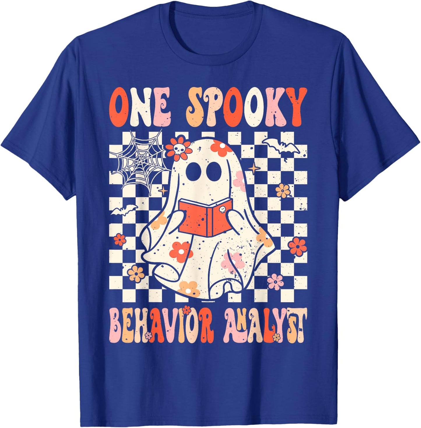 Groovy Boo Behavior Analyst Crew Ghost Women Halloween T-Shirt - T-Shirt | Royal