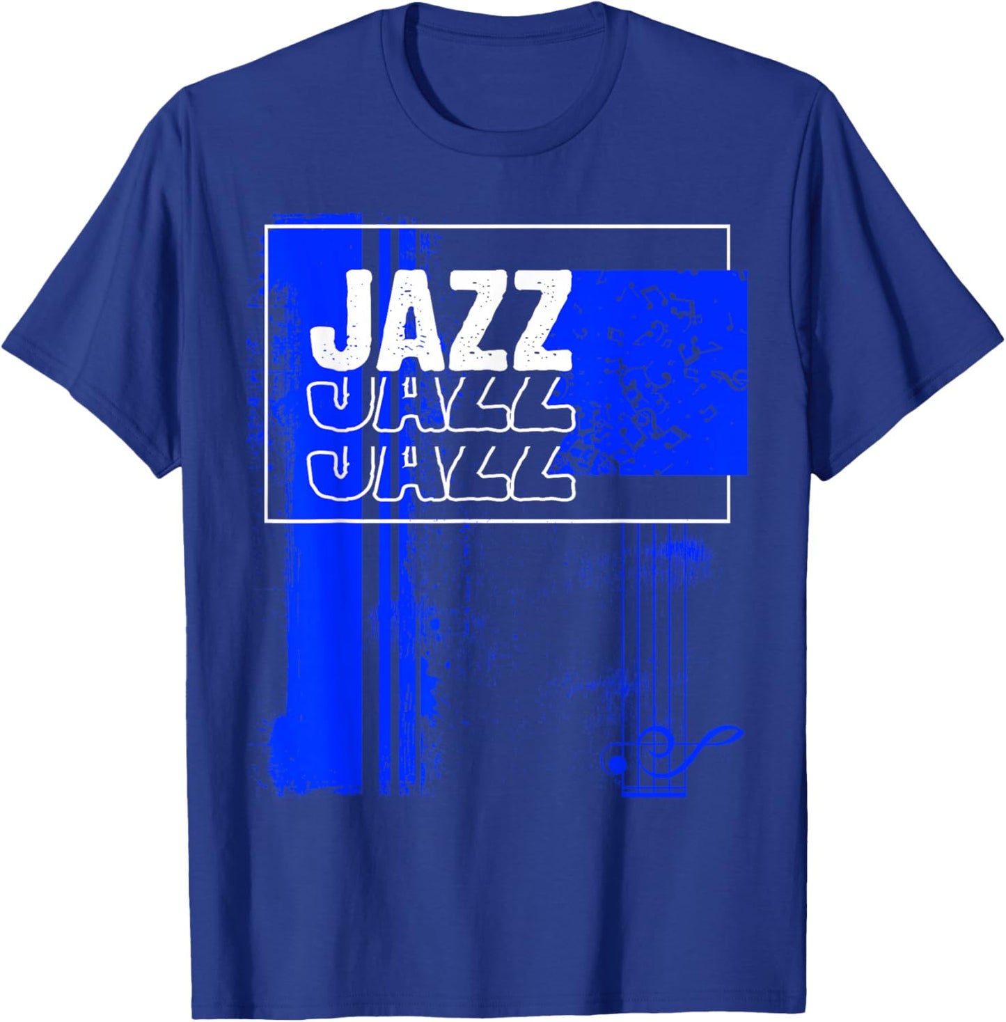 Jazz Musician Blue Notes T-Shirt - T-Shirt | Royal