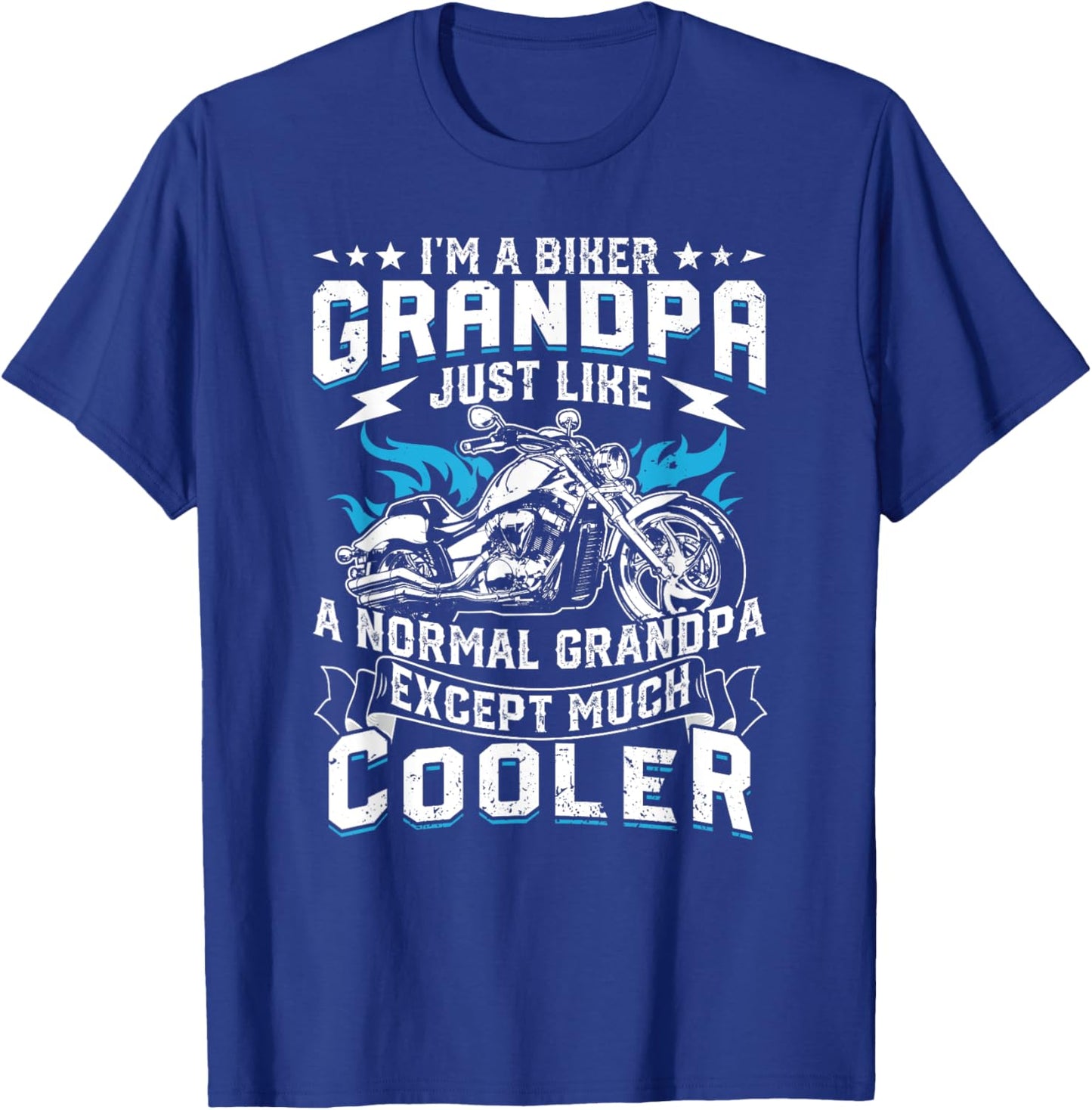 Cool grandpa motorcycle Gift T-Shirt - T-Shirt | Royal