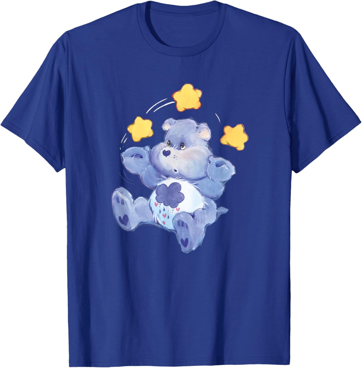 Care Bears Vintage Classic Grumpy Bear Shooting Star Juggle T-Shirt - T-Shirt | Royal