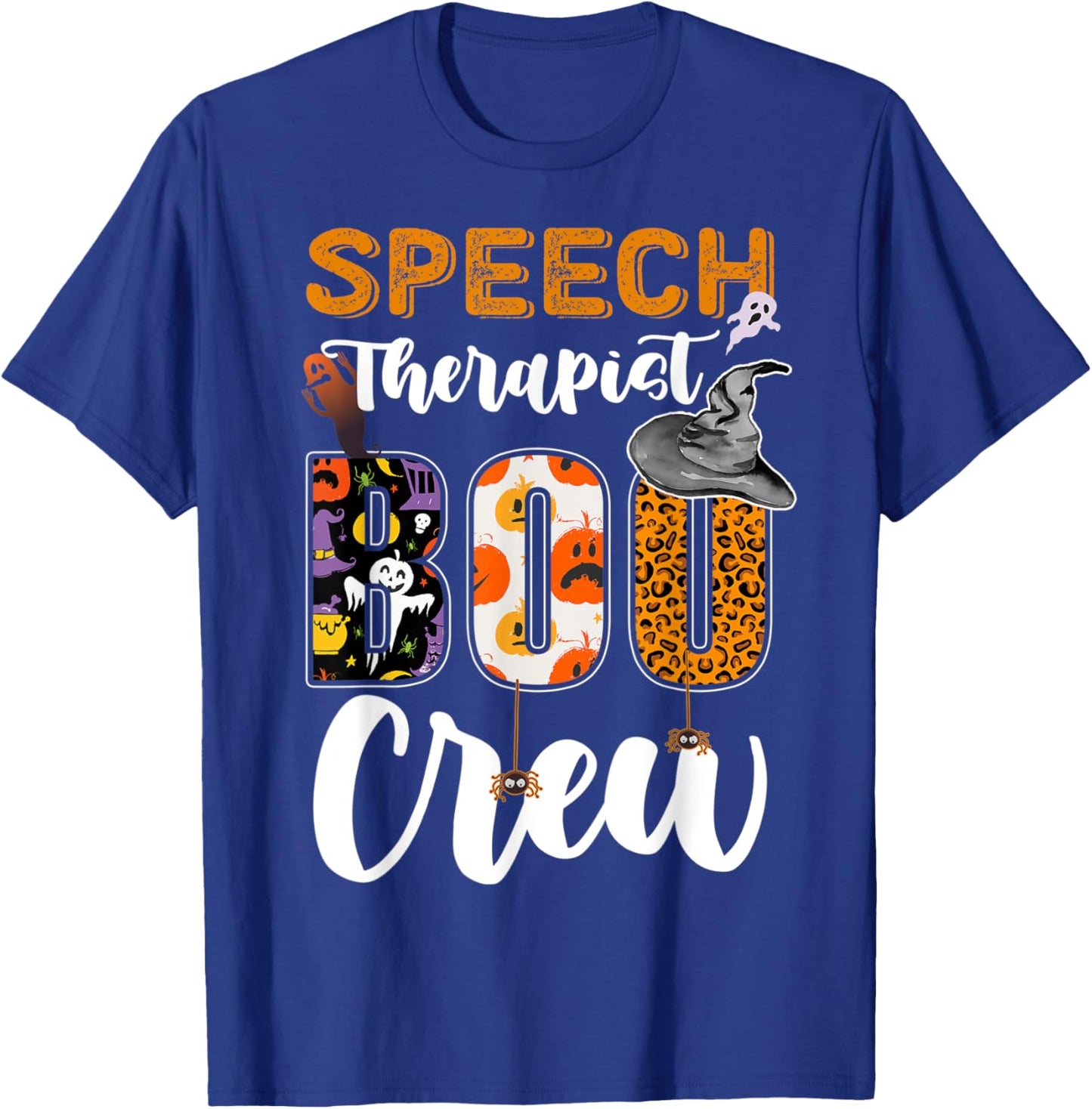 Speech Therapist Boo Crew Ghost Therapy Halloween Matching T-Shirt - T-Shirt | Royal