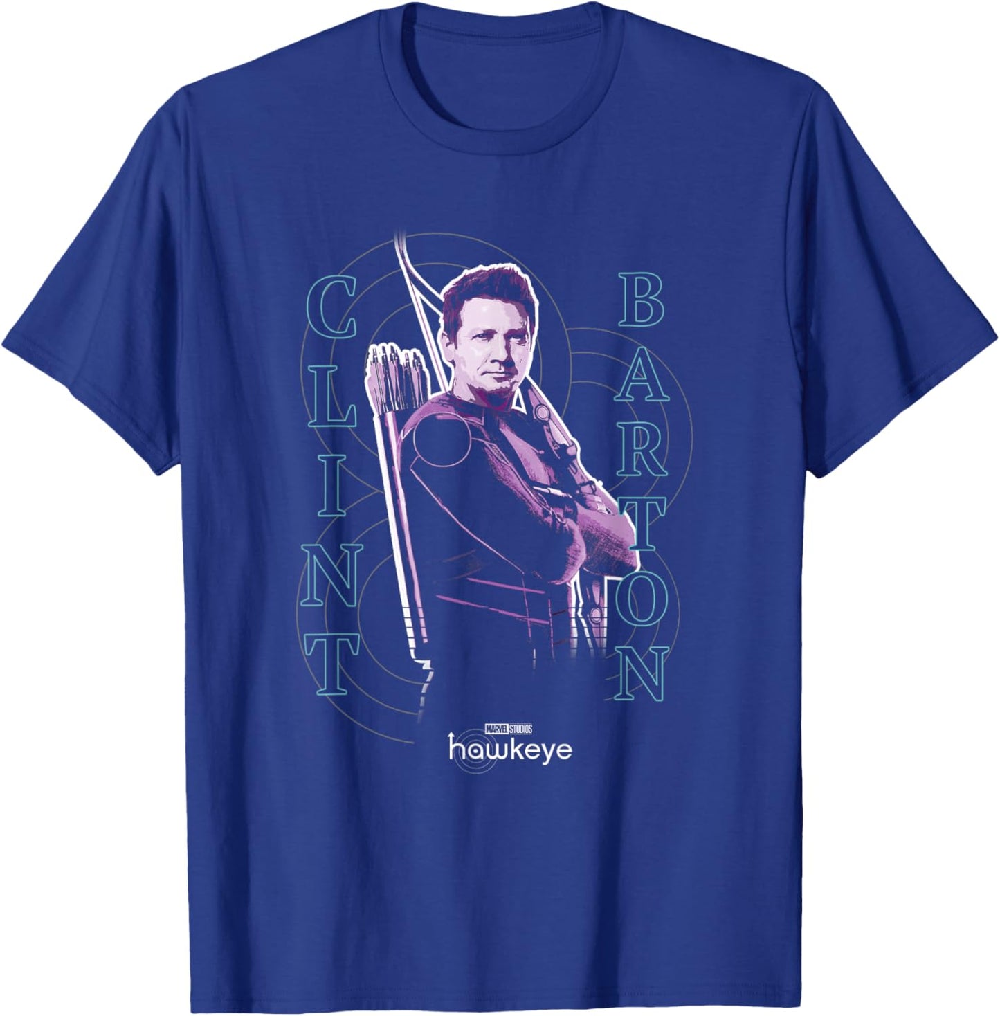 Marvel Hawkeye Disney Plus Clint Barton Color Pop Poster T-Shirt - T-Shirt | Royal