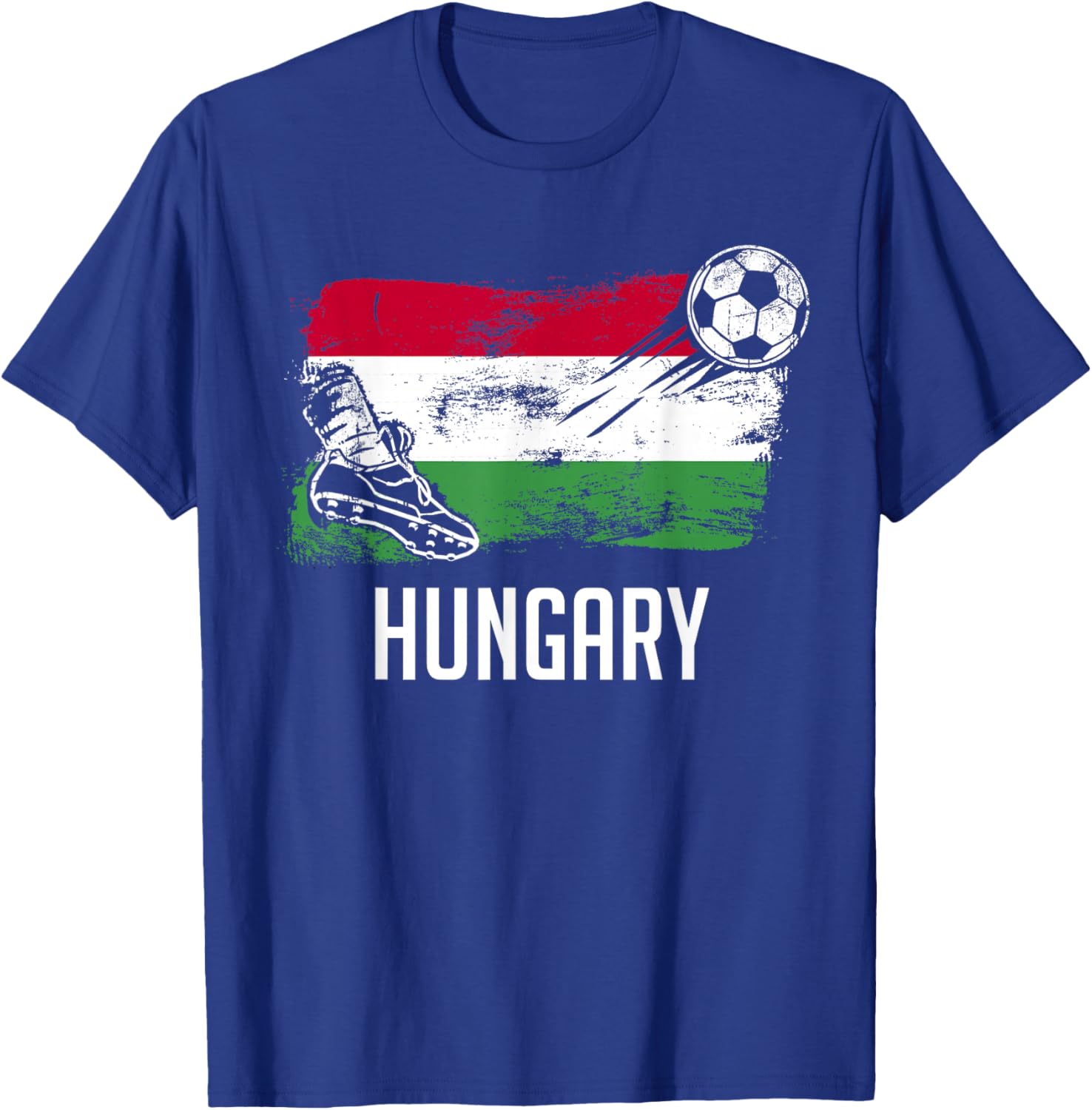 Hungary Flag Jersey Hungarian Soccer Team T-Shirt - T-Shirt | Royal