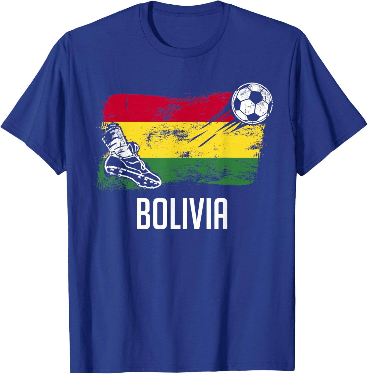 Bolivia Flag Jersey Bolivian Soccer Team Bolivian T-Shirt - T-Shirt | Royal