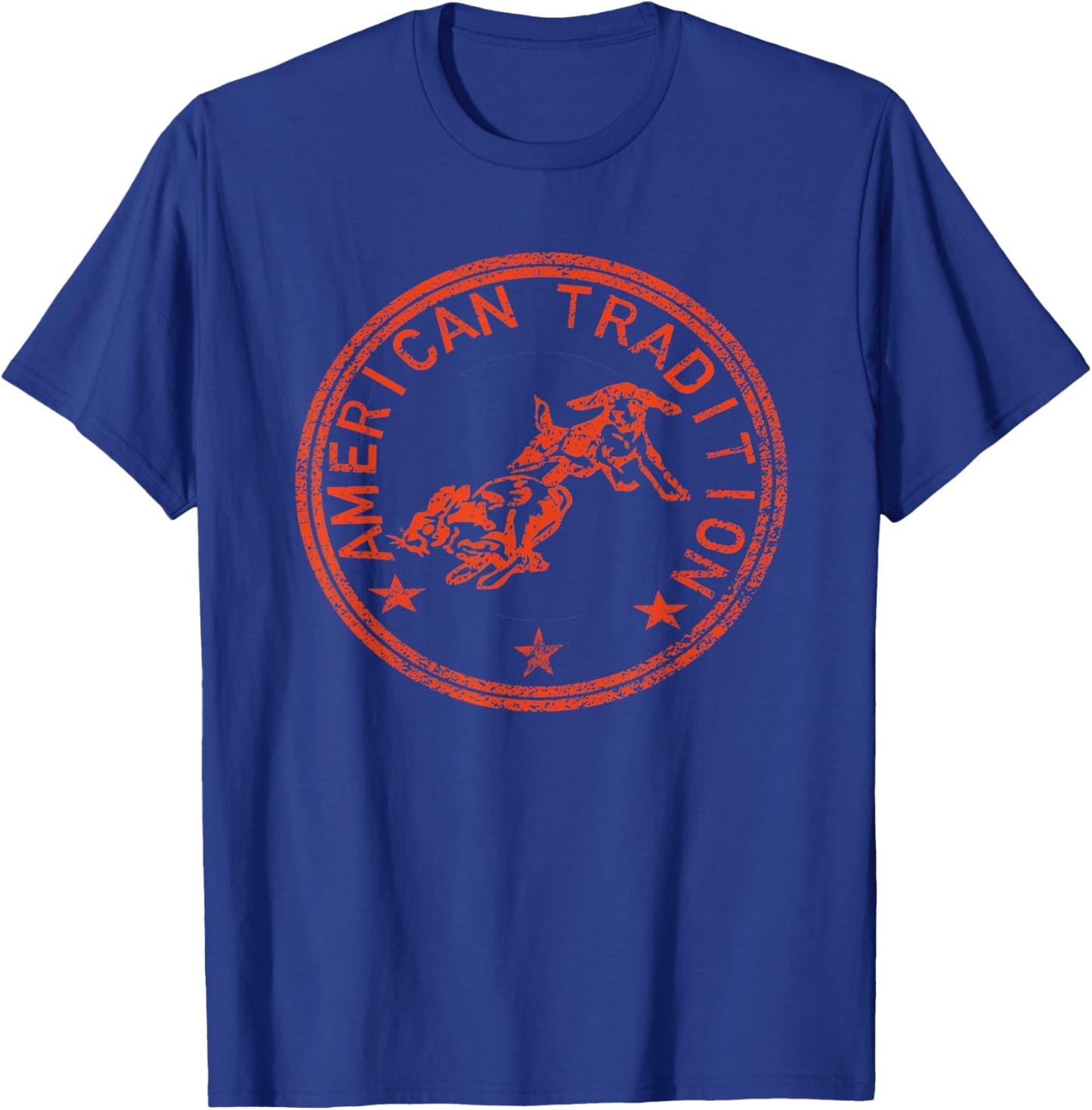 Rabbit Hunter - Beagle - Chasing Tail - American Tradition T-Shirt - T-Shirt | Royal