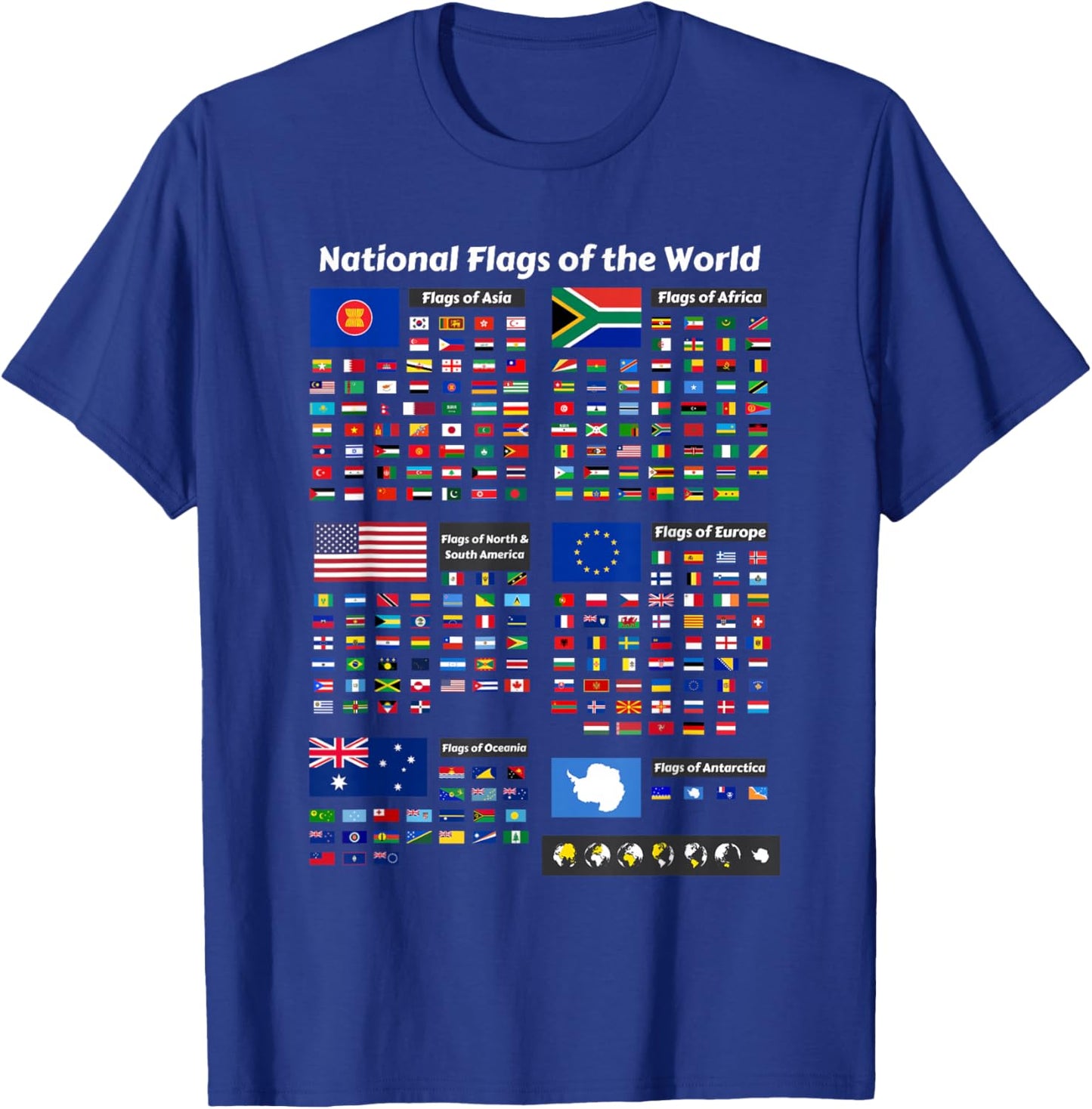 Flags of The Countries of The World International Gift T-Shirt - T-Shirt | Royal