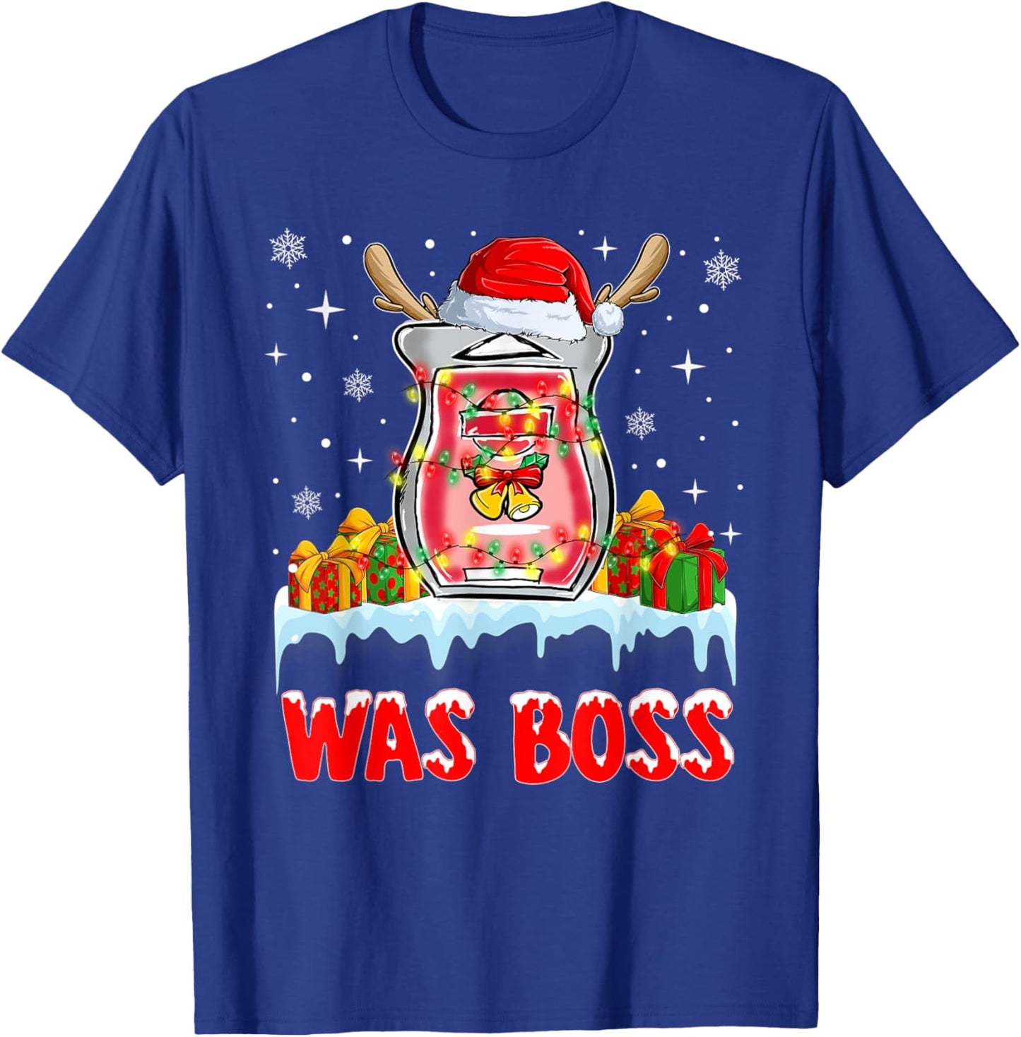 rjMY Wax Boss Christmas Lights Merry Xmas Waxing Lover Noel T-Shirt - T-Shirt | Royal