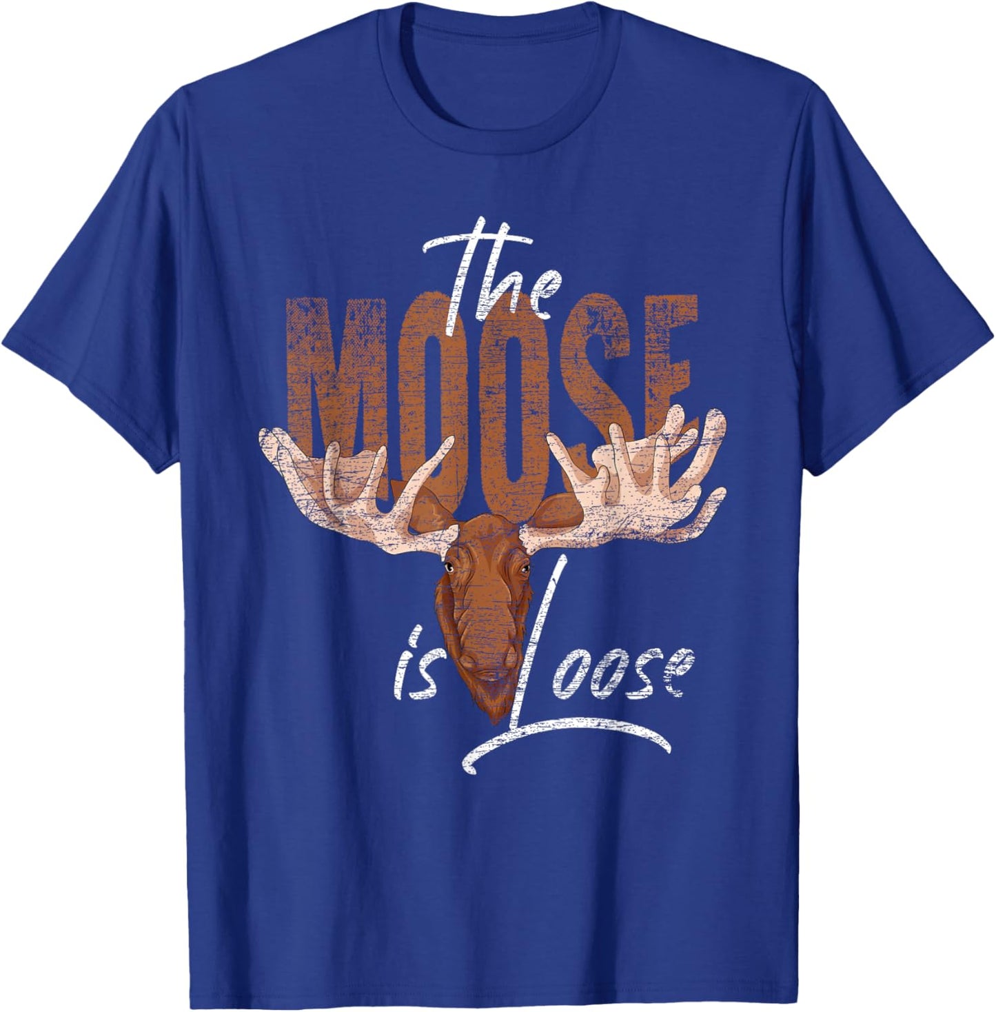 Forest Animal Lovers Scandinavia Wild Animal Funny Moose T-Shirt - T-Shirt | Royal