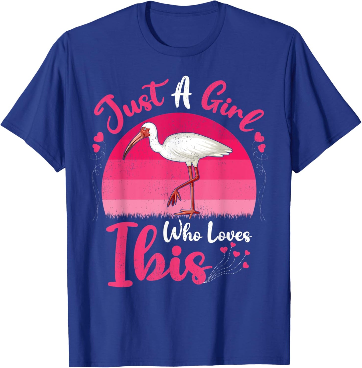Vintage Ibis Bird Lover Just A Girl Who Loves Ibis T-Shirt - T-Shirt | Royal