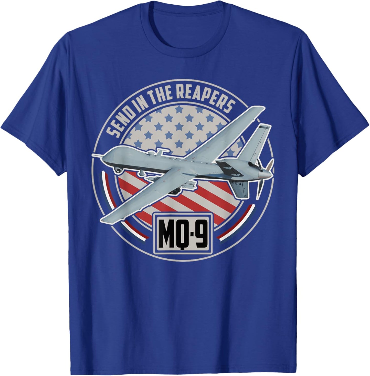 MQ-9 Reaper UAV US Military Drone US Patriot T-Shirt - T-Shirt | Royal