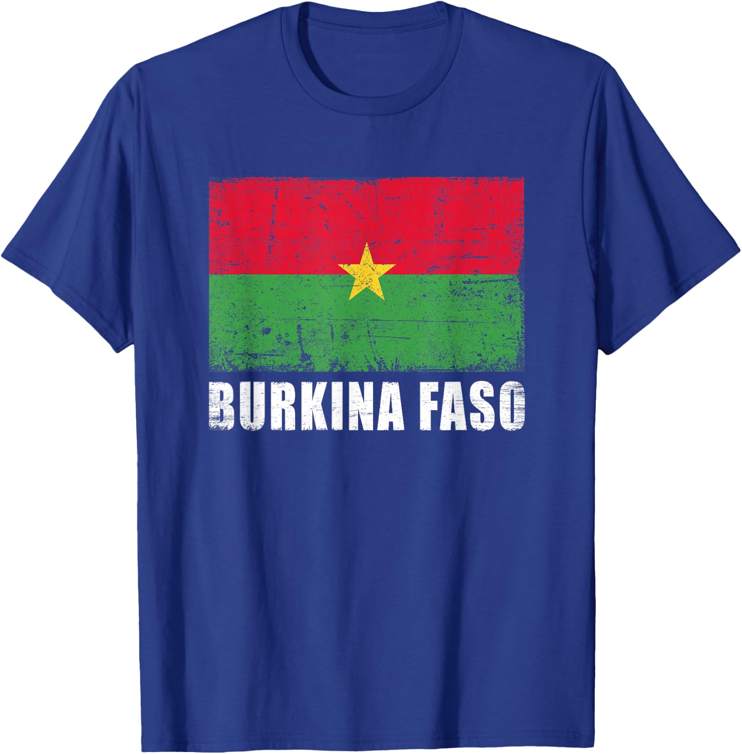 Burkina Faso Flag Design Grunge Country Flag Burkina Faso T-Shirt - T-Shirt | Royal