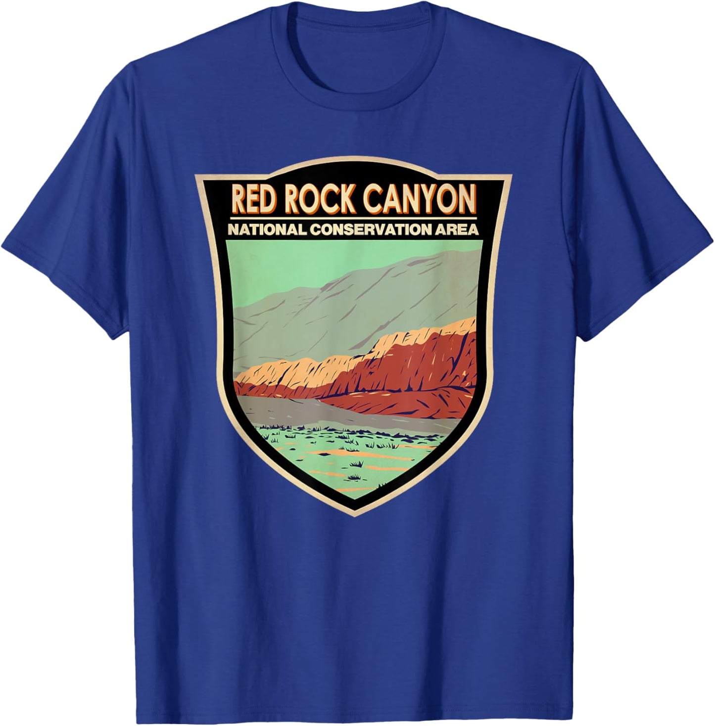 Red Rock Canyon National Conservation Area Badge T-Shirt - T-Shirt | Royal